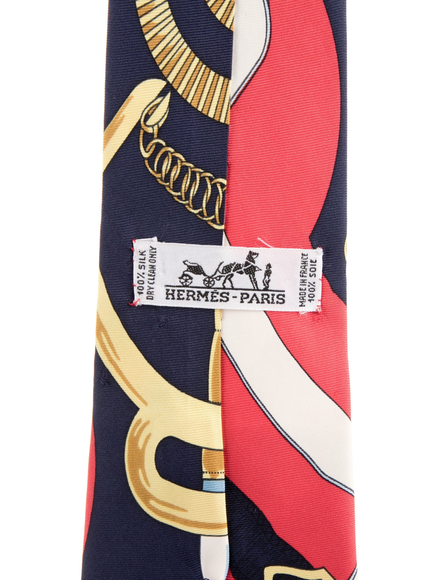 Hermès Pattern Print Silk Tie