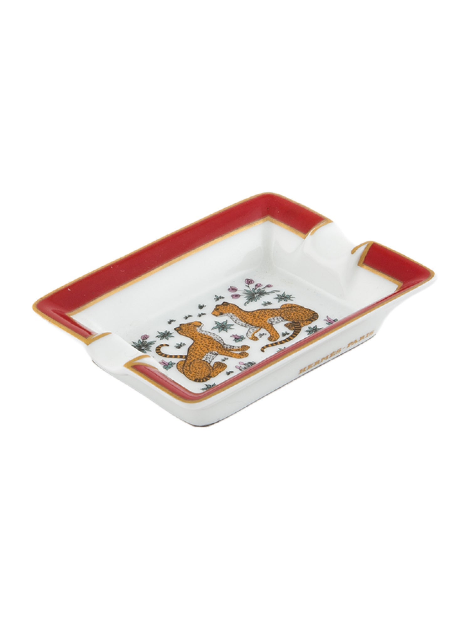 Hermès Les Leopards Porcelain Ashtray