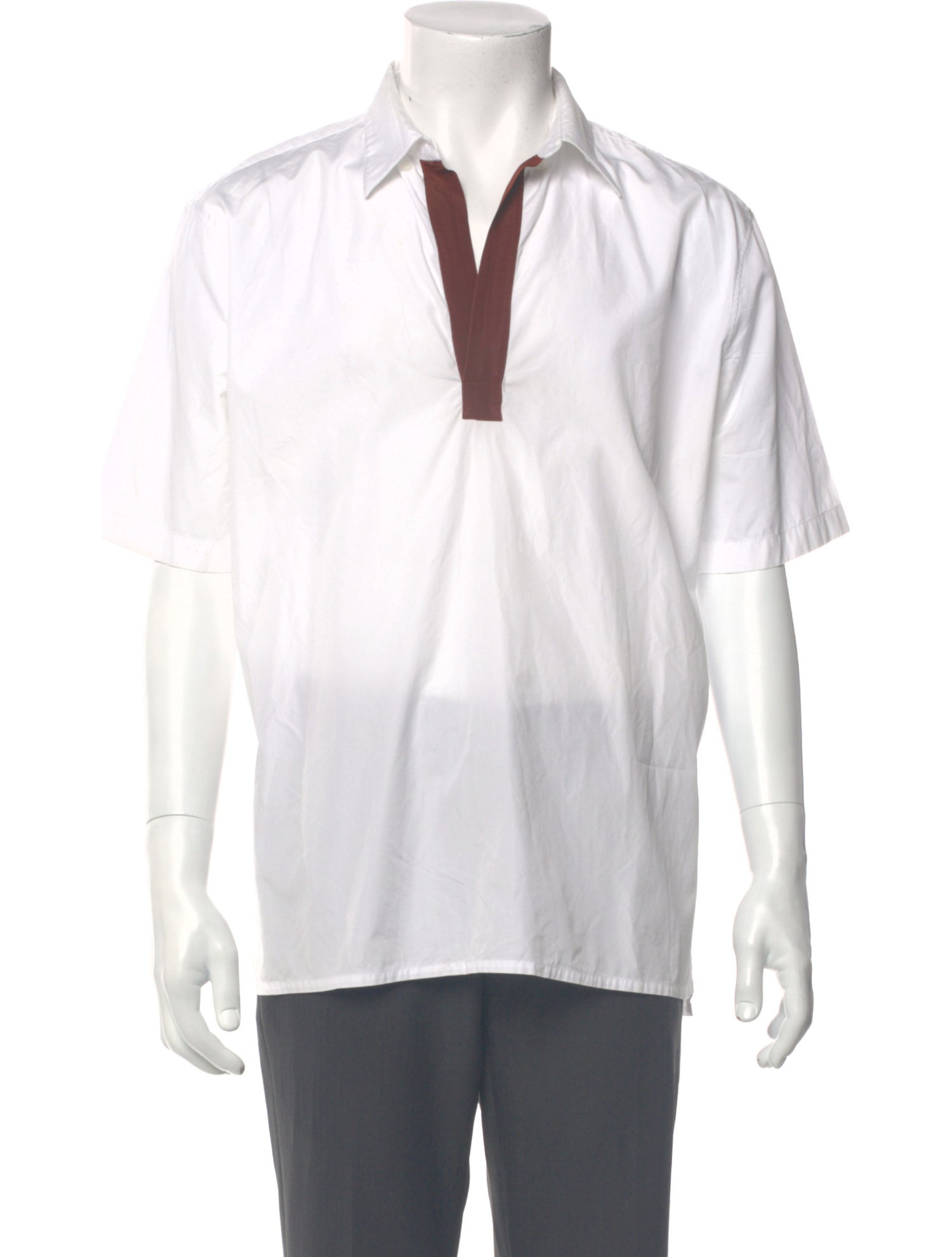 Hermès Colorblock Pattern Short Sleeve Shirt