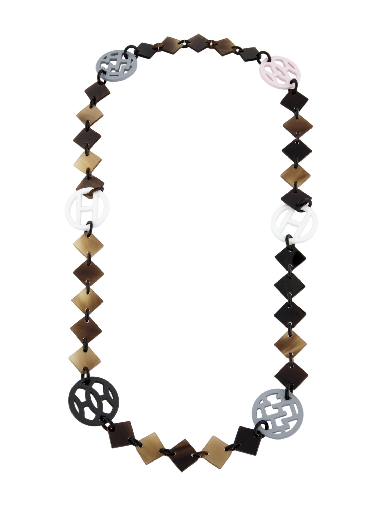 Hermès Horn & Lacquer Hava Station Necklace