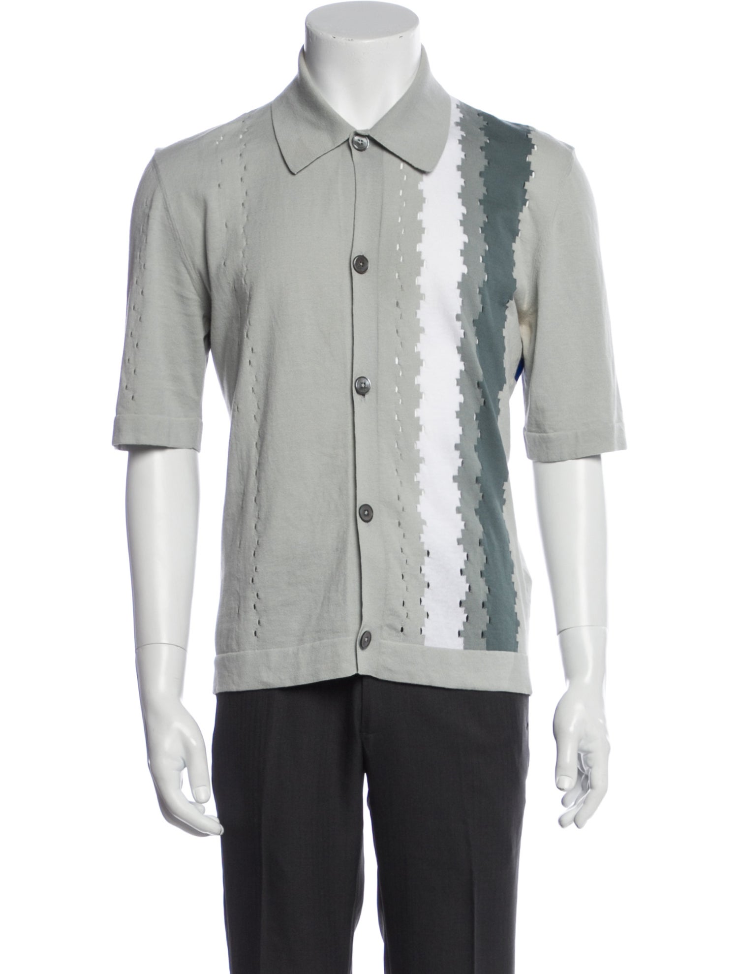Hermès Colorblock Pattern Short Sleeve Shirt