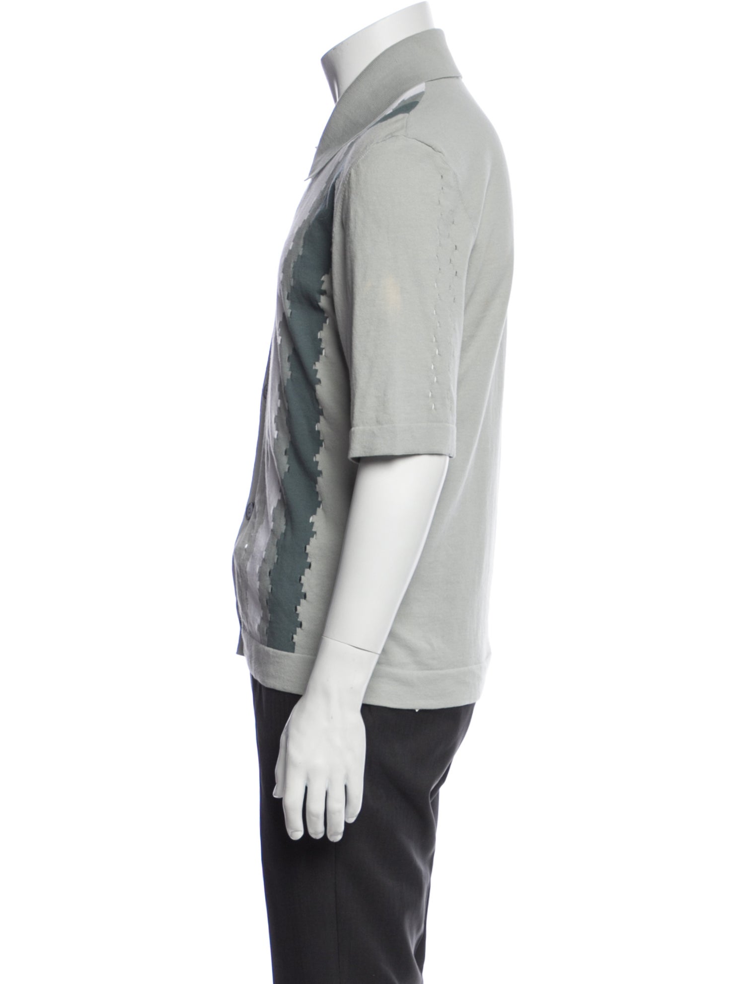 Hermès Colorblock Pattern Short Sleeve Shirt