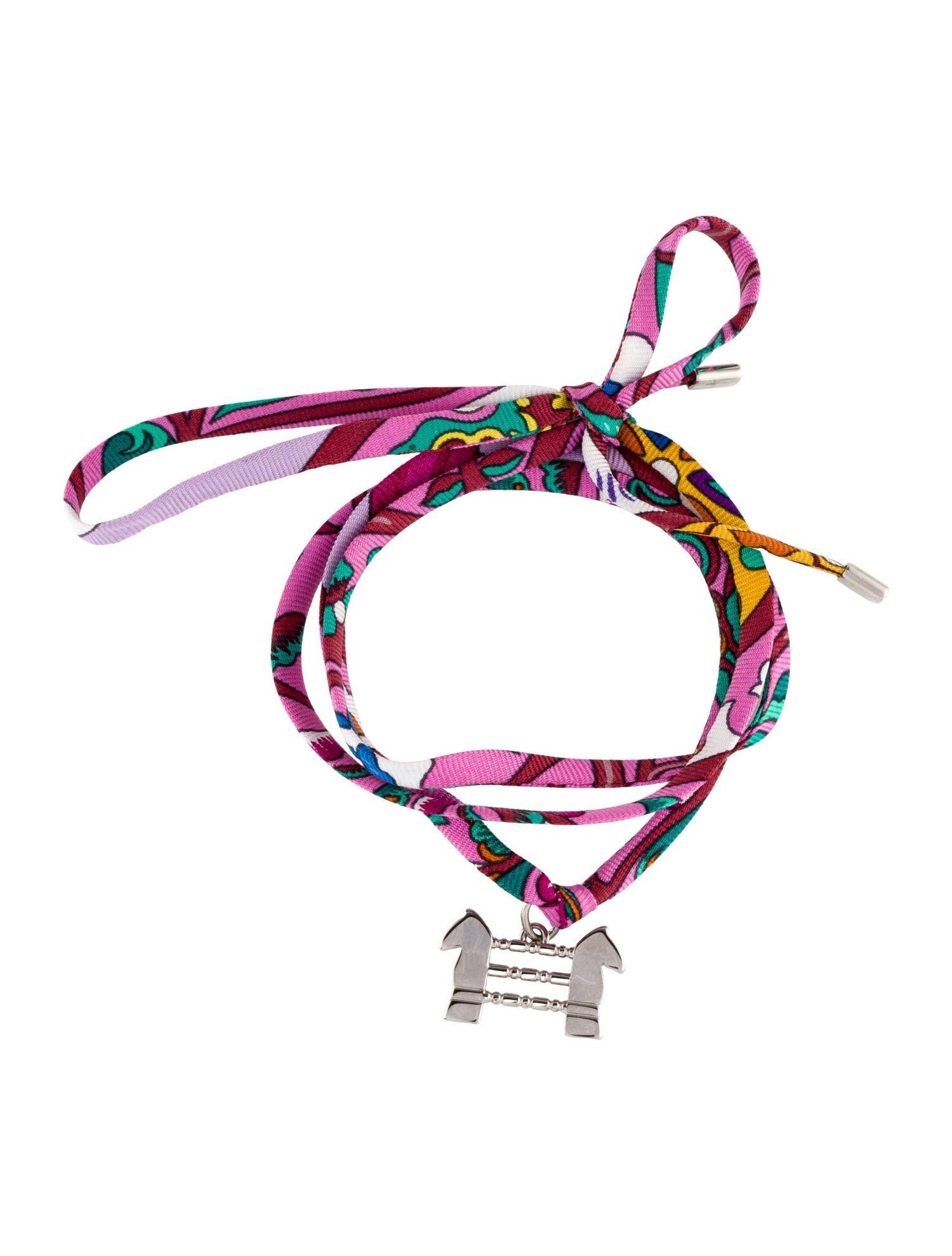 Hermès Silk Cord Charm Bracelet