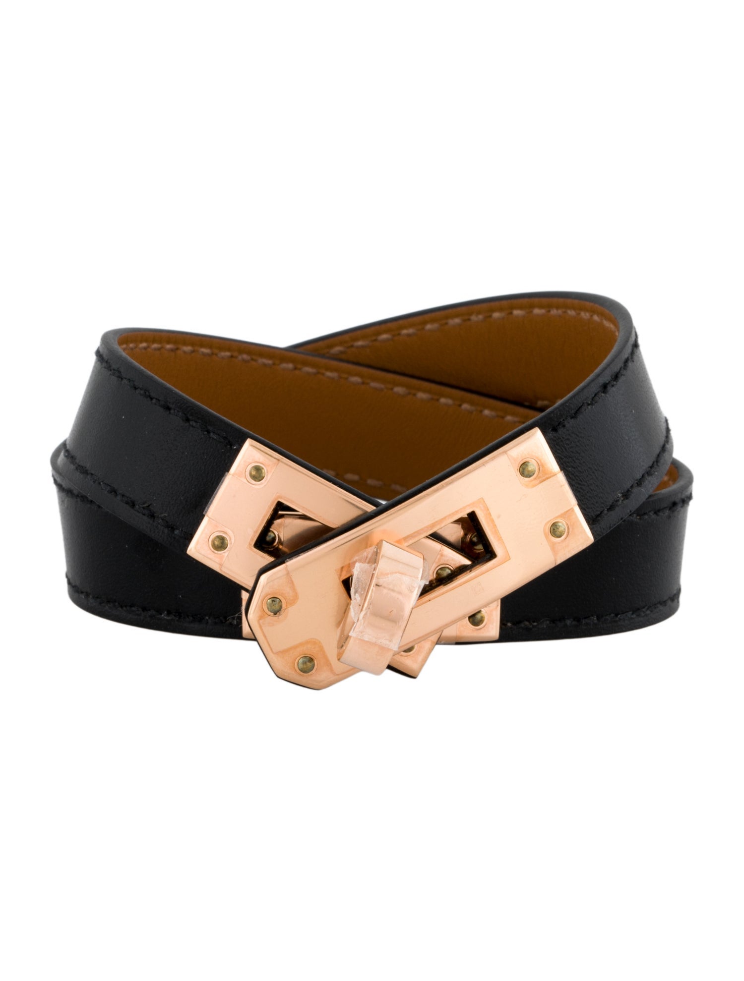 Hermès Leather Kelly Double Tour Wrap Bracelet