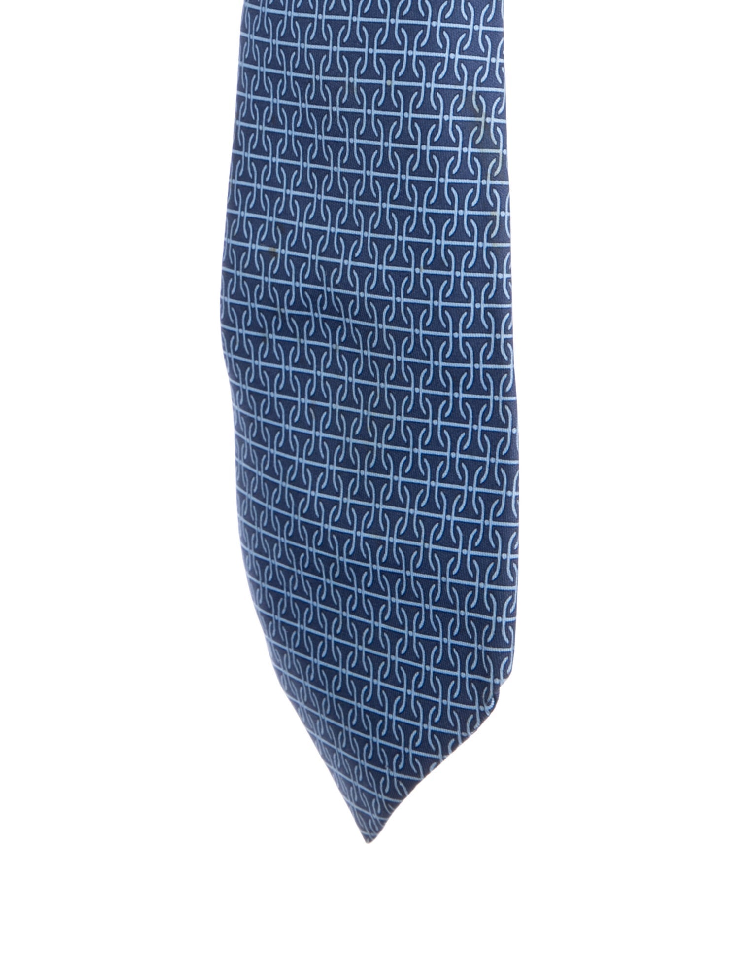 Hermès Blue Patterned Tie