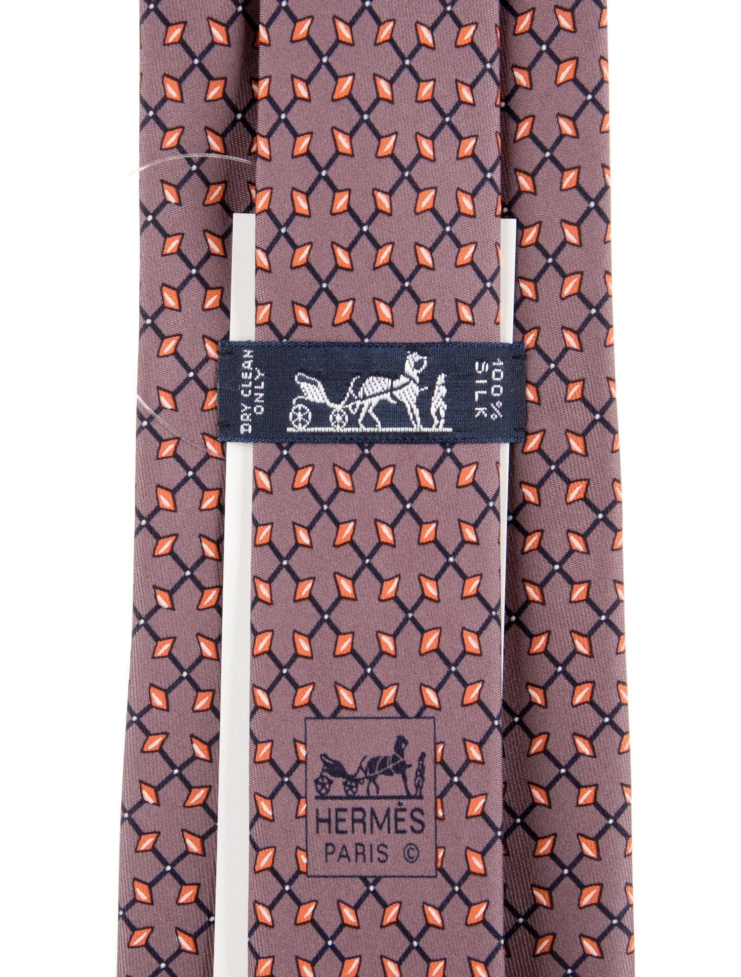 Hermès Patterned Silk Tie