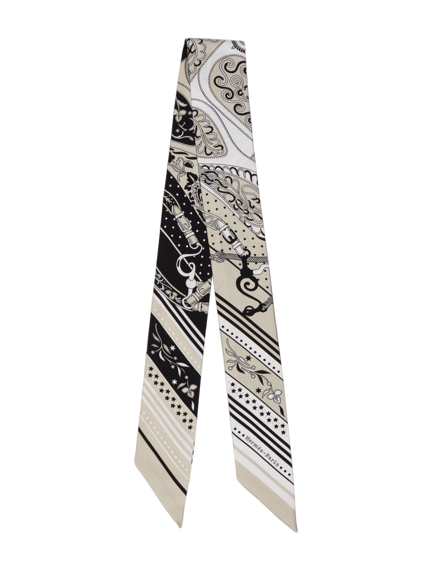 Hermès Festival des Amazones Bandana Silk Twilly Scarf