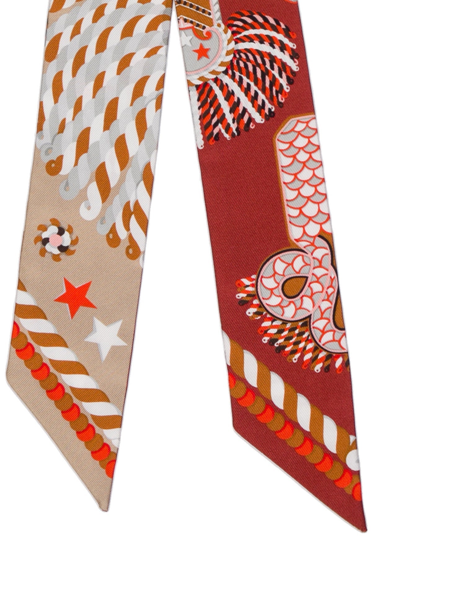 Hermès Epaulettes De Gala Silk Twilly Scarf w/ Tags