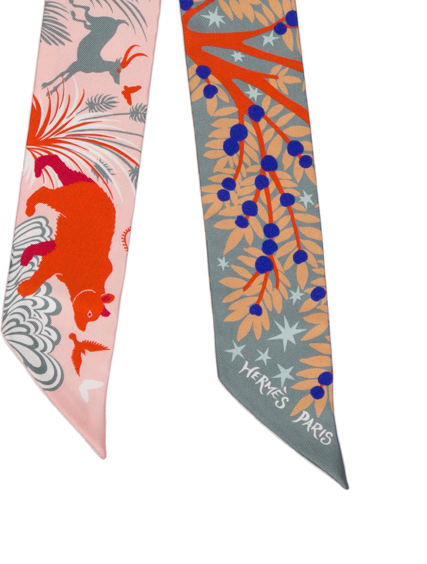 Hermès Sous Le Charme d'Orphee Baguette Silk Twilly Scarf w/ Tags