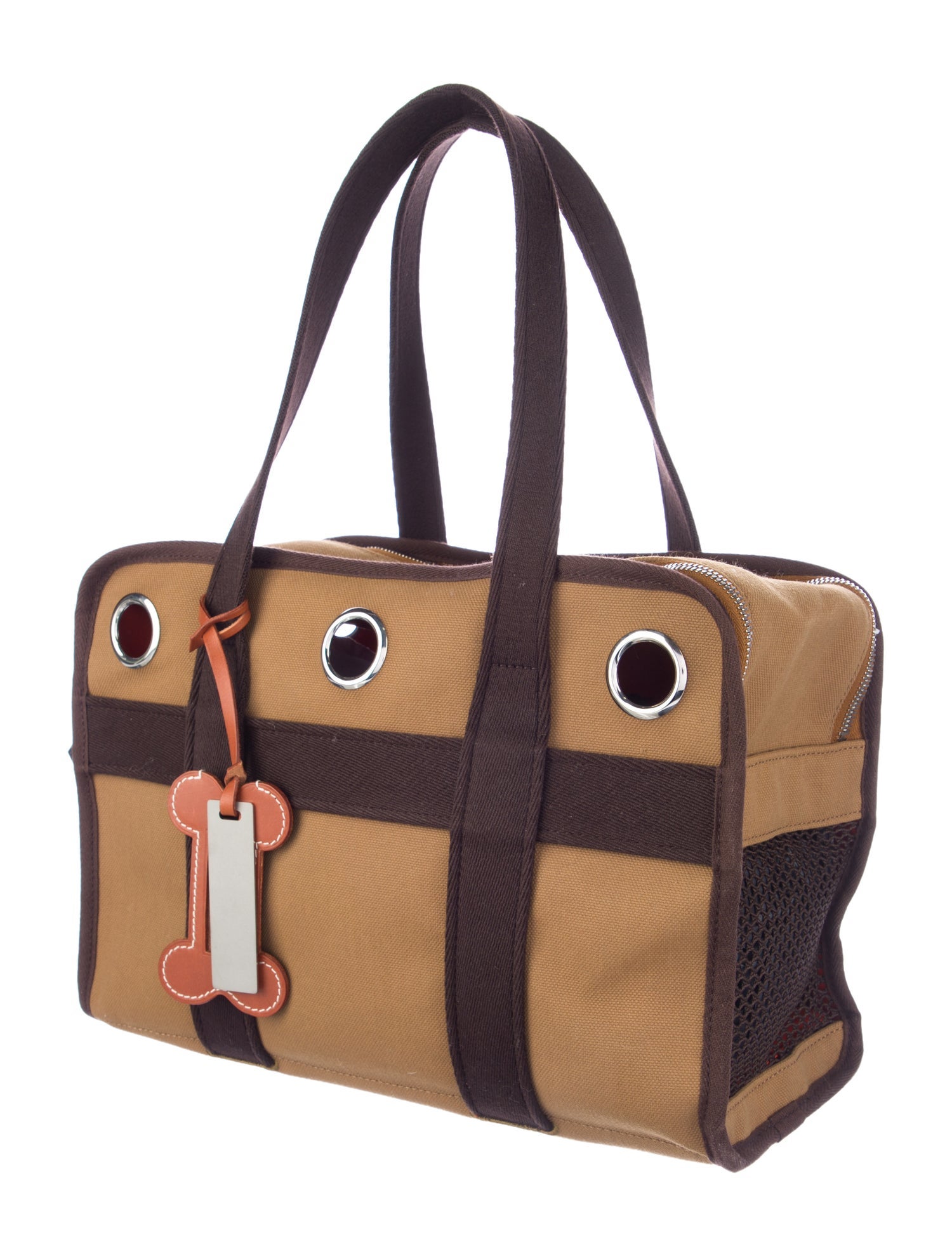 Hermès Toile Carrying Bag for Small Dogs