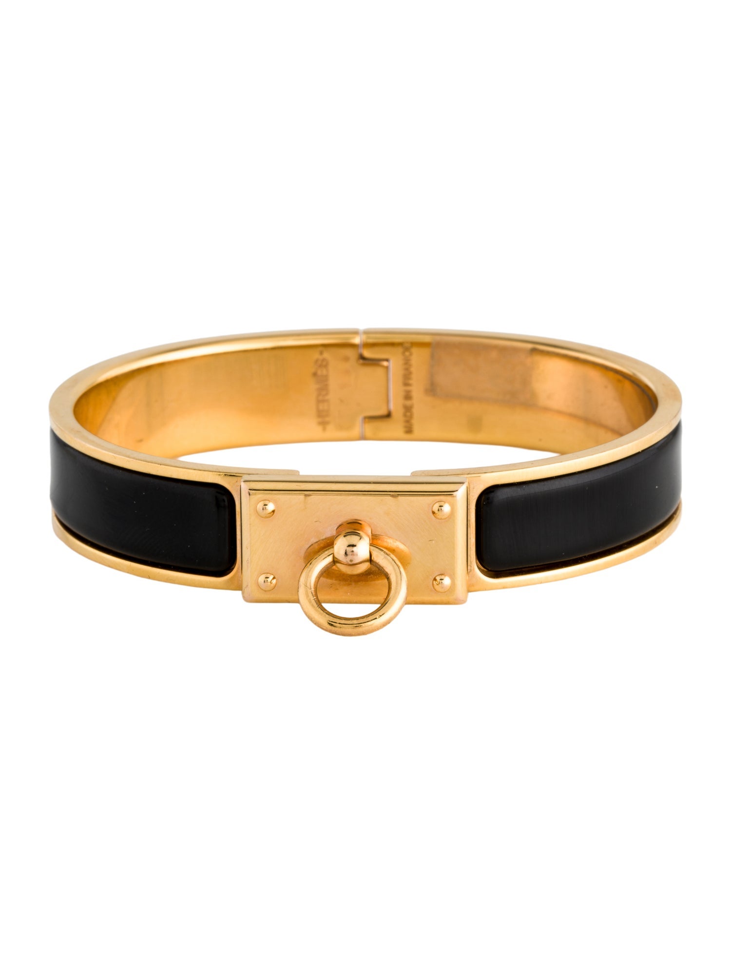 Hermès Enamel Clic Anneau Bangle Bracelet