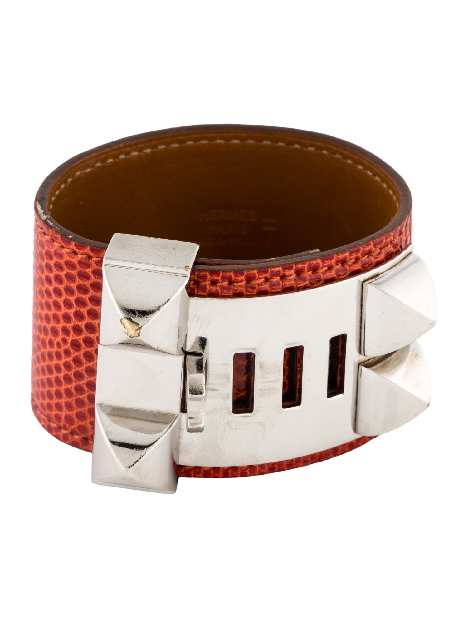 Hermès Lizard Collier De Chien Wrap Bracelet