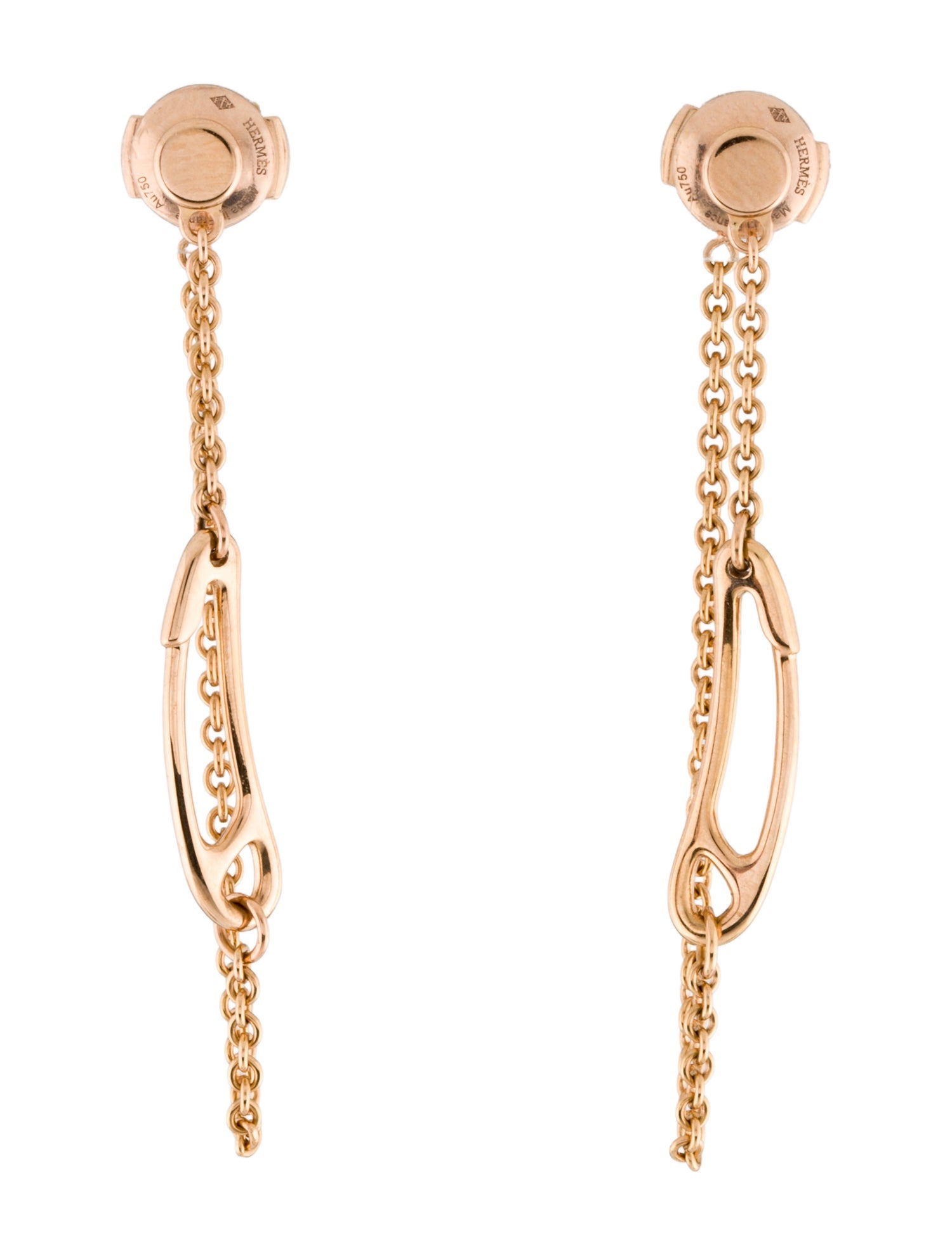 Hermès Chaîne d'Ancre Mini Punk Earrings