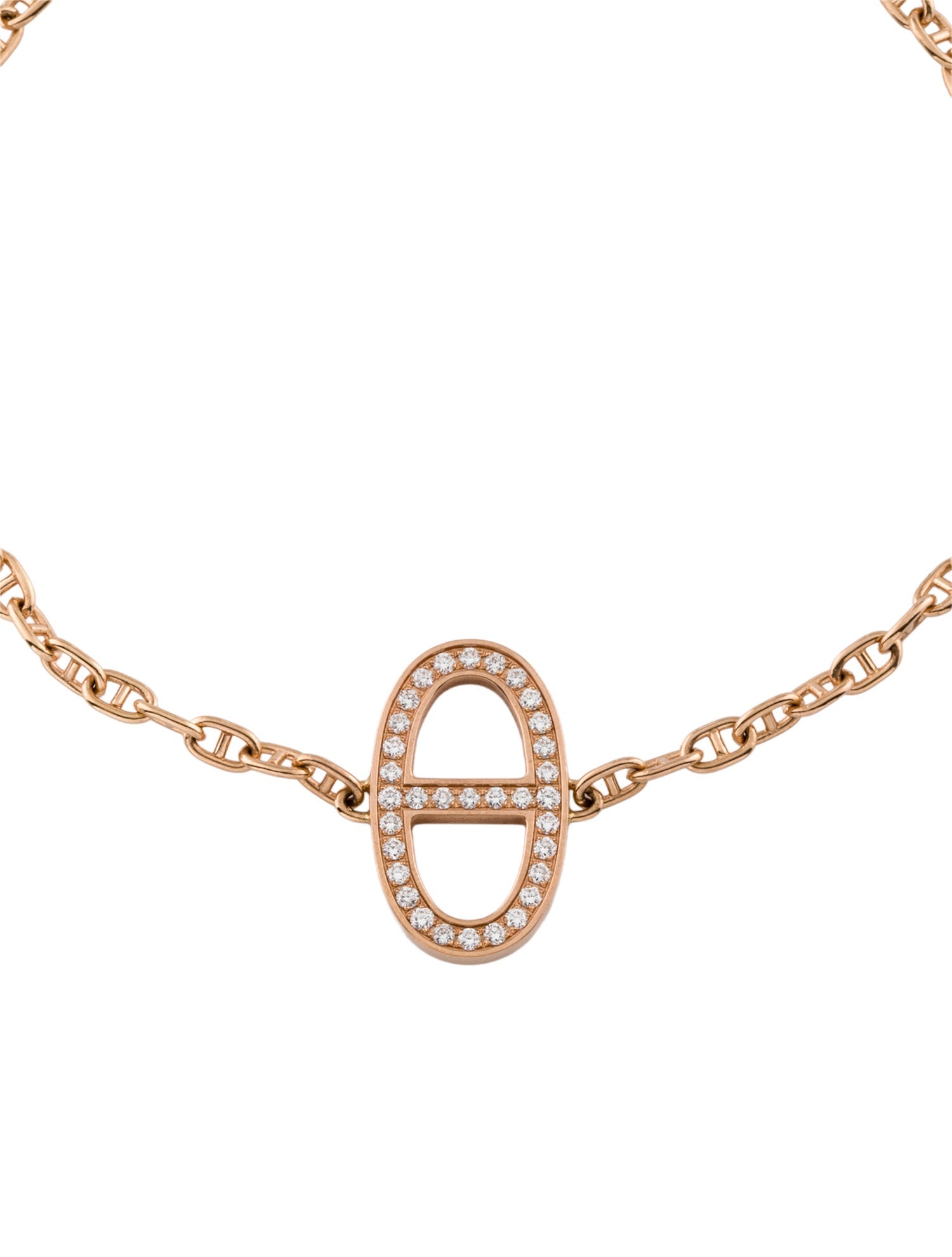 Hermès 18K Diamond Chaine d'Ancre Contour Bracelet