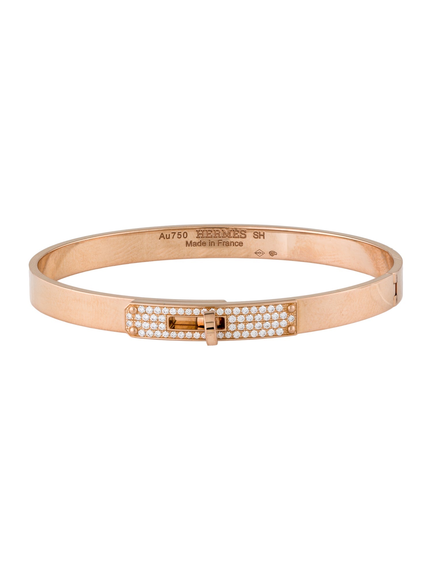 Hermès 18K Diamond Small Kelly Bracelet