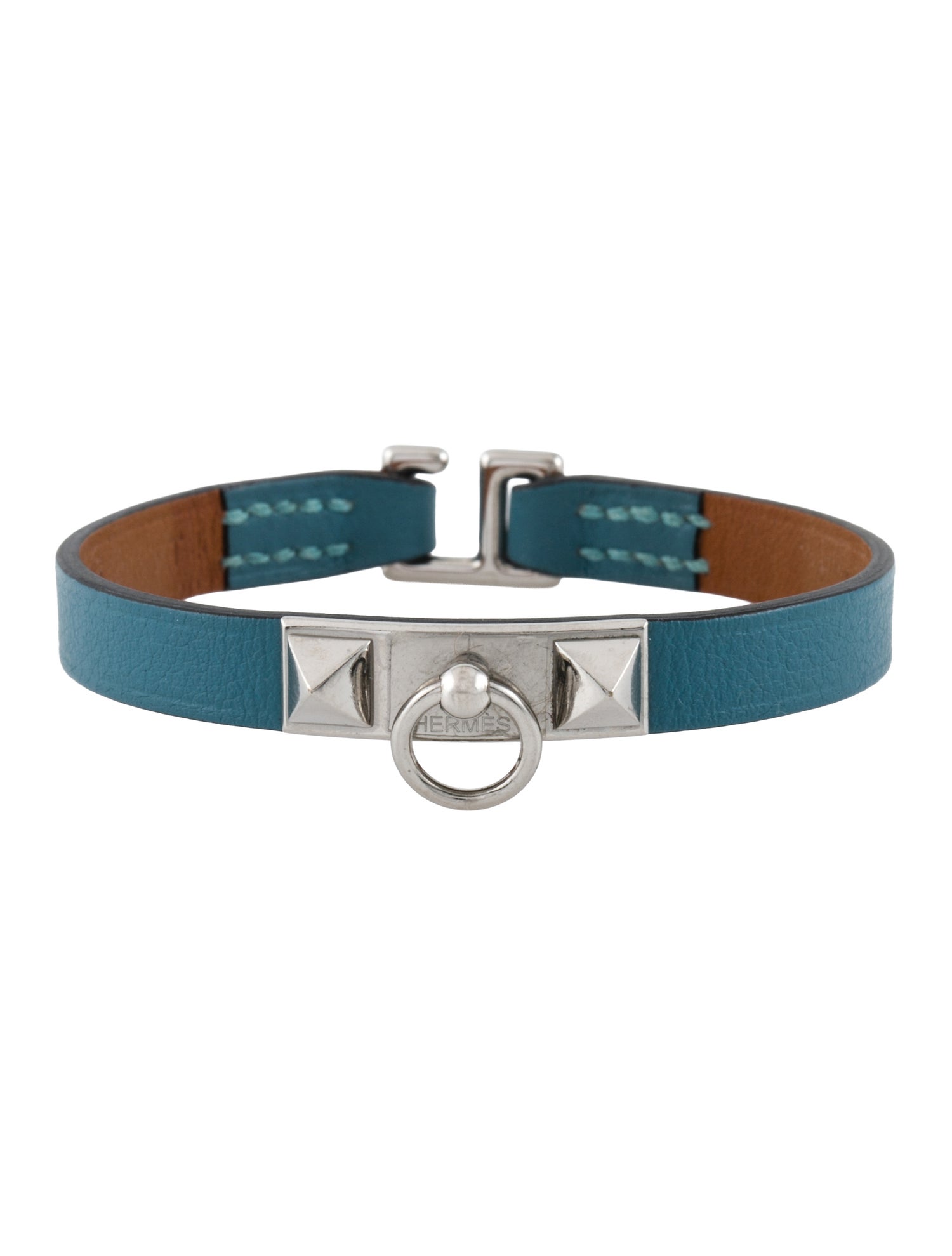 Hermès Leather Rivale Mini Wrap Bracelet
