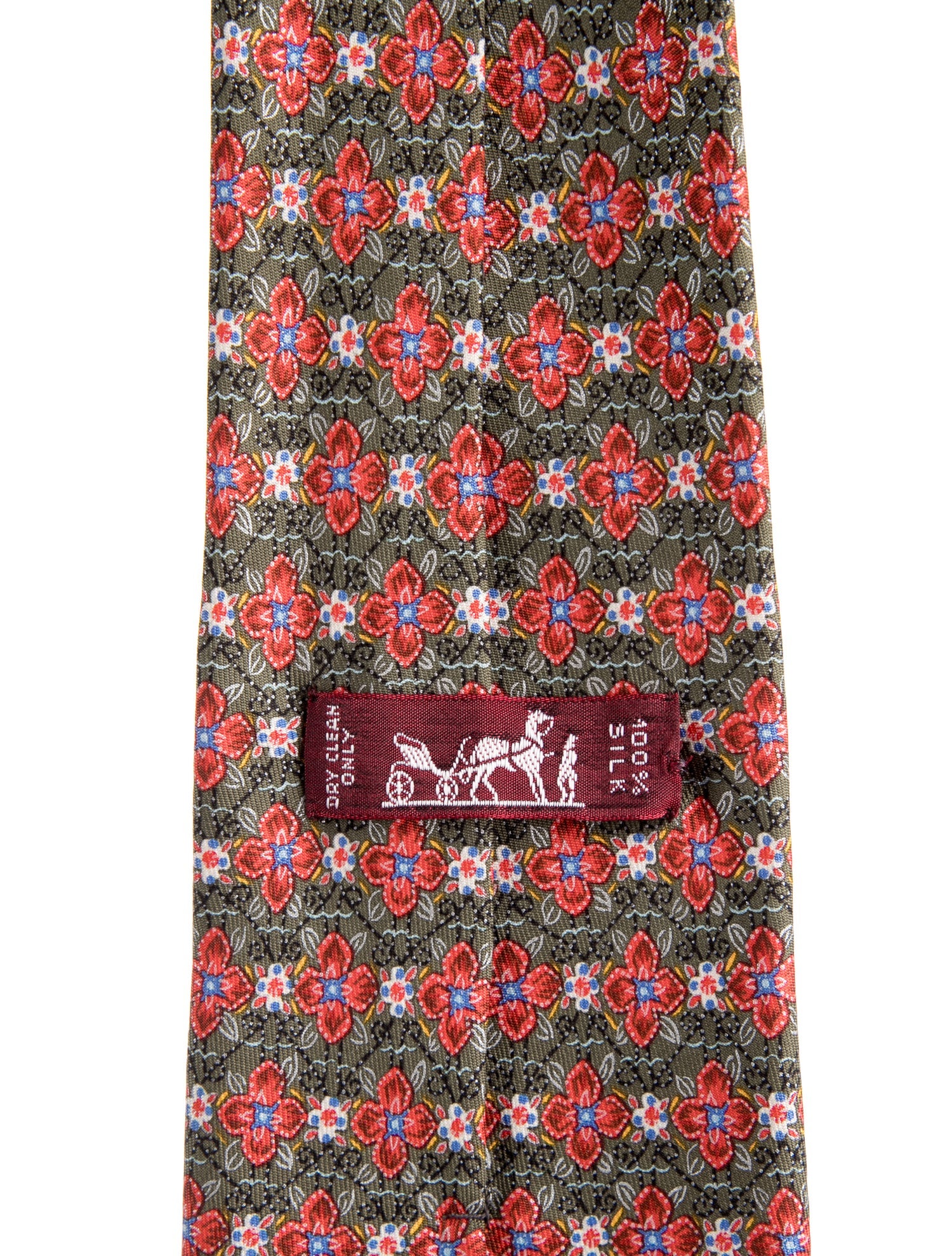 Hermès Floral Patterned Tie