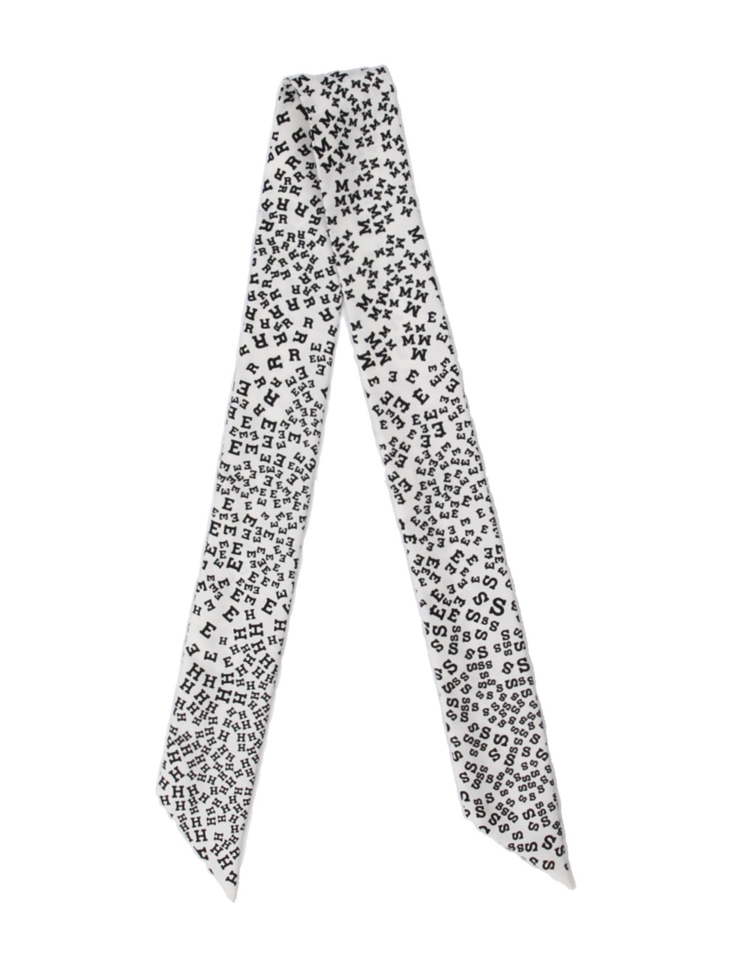 Hermès Scattered Letters Silk Twilly Scarf