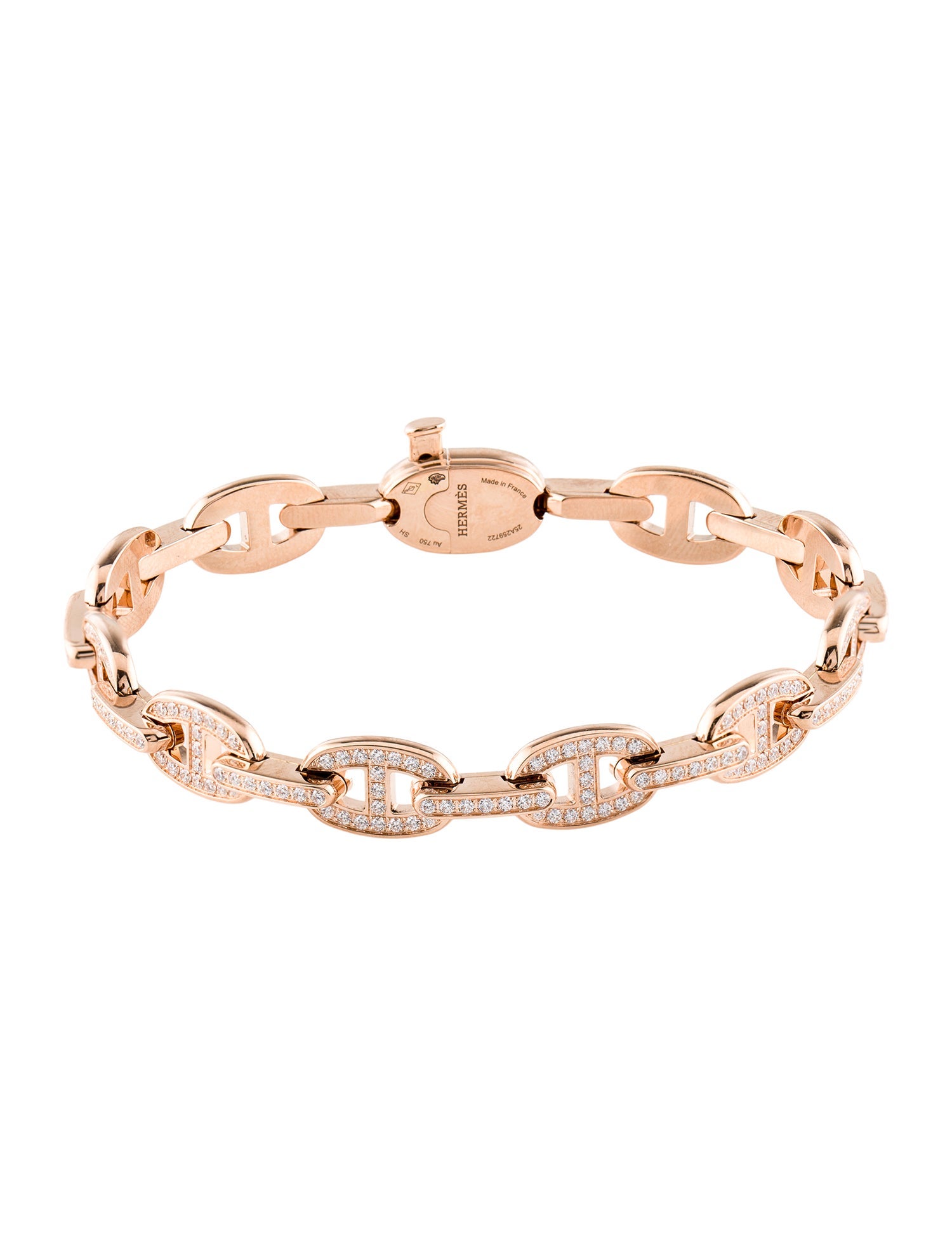 Hermès 18K 1.64ctw Diamond Chaîne d'Ancre Enchainee Link Bracelet