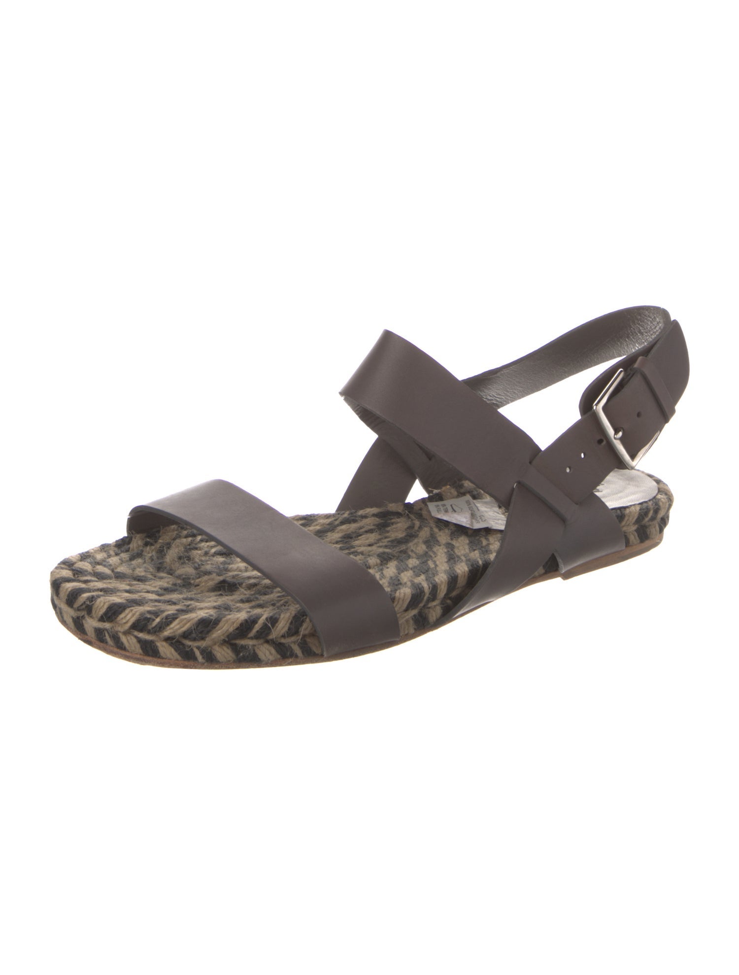 Hermès Leather Printed Sandals