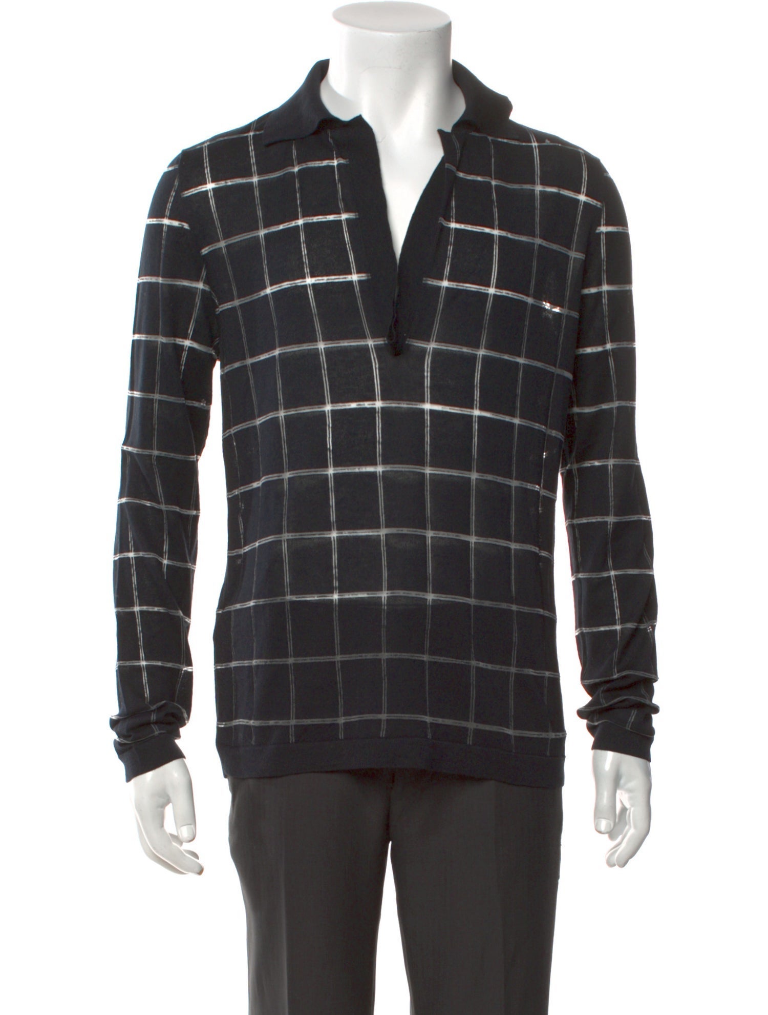 Hermès Plaid Print Collar Cardigan