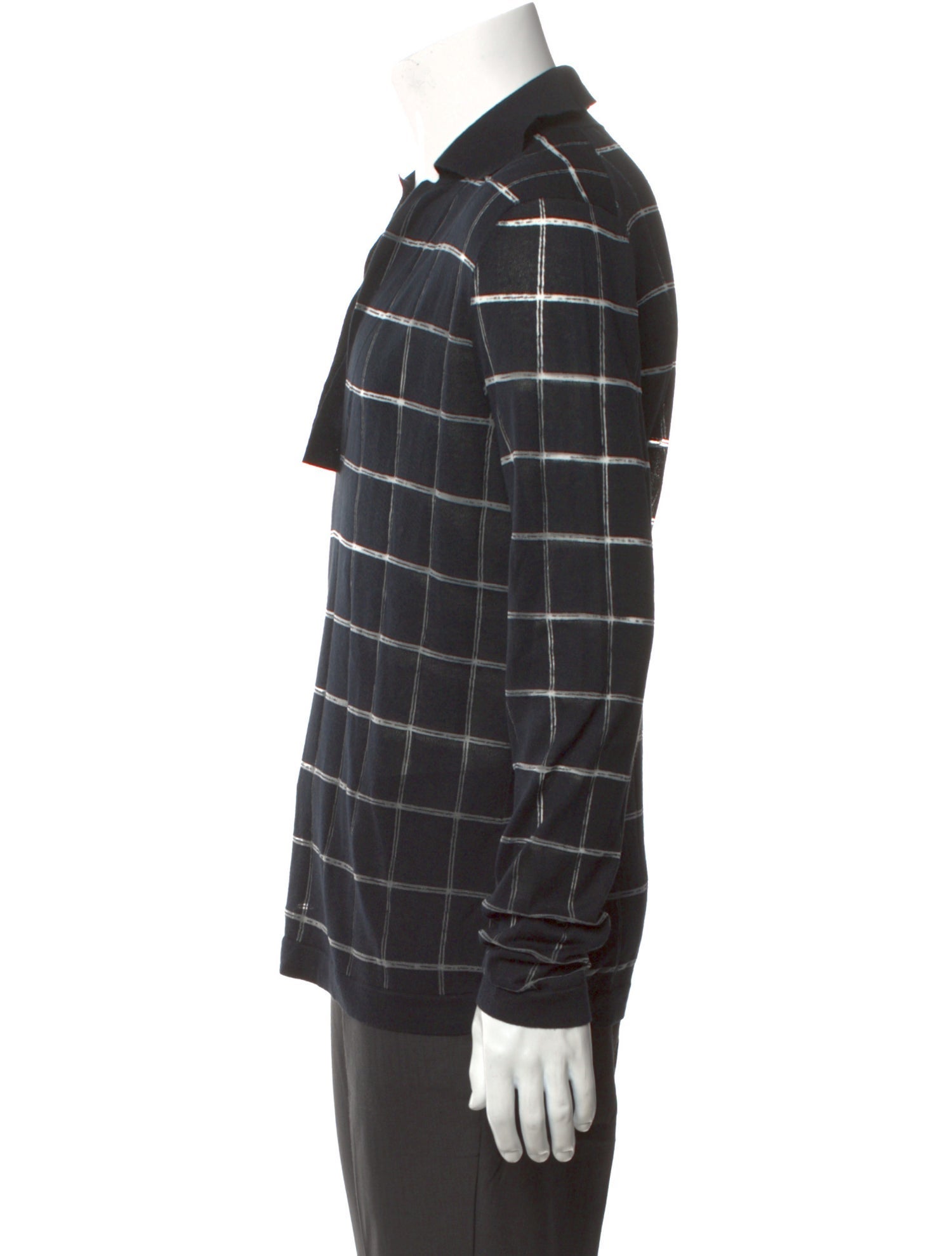 Hermès Plaid Print Collar Cardigan