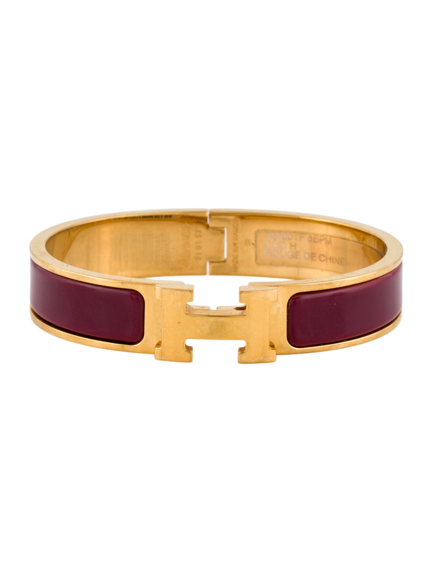 Hermès Clic H Enamel Bangle Bracelet