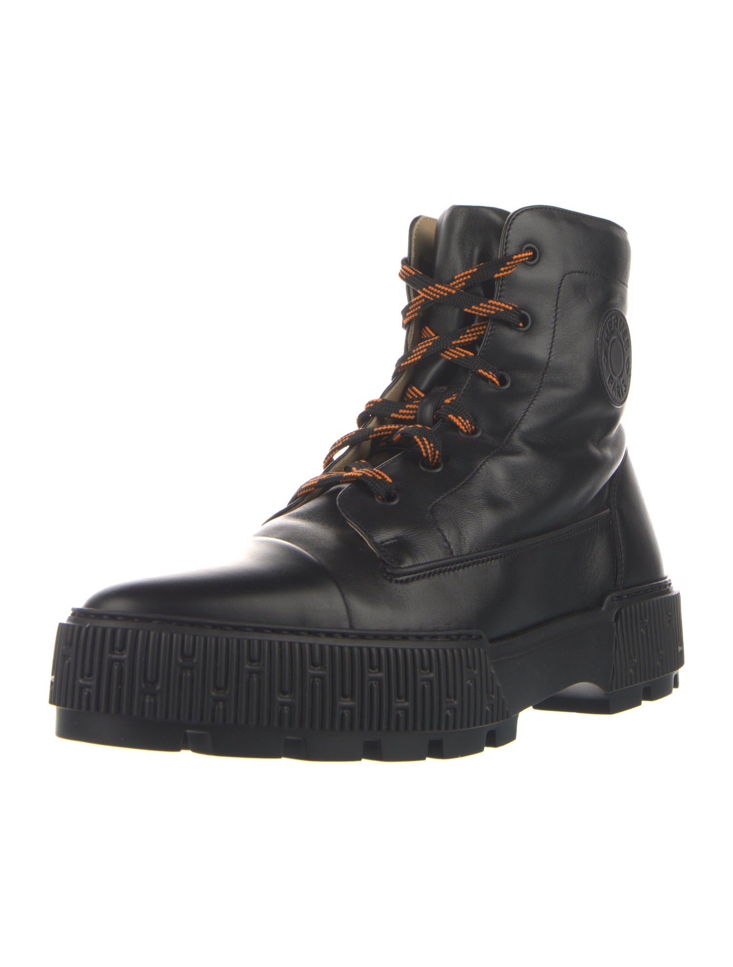 Hermès Parachute Leather Lace-Up Boots