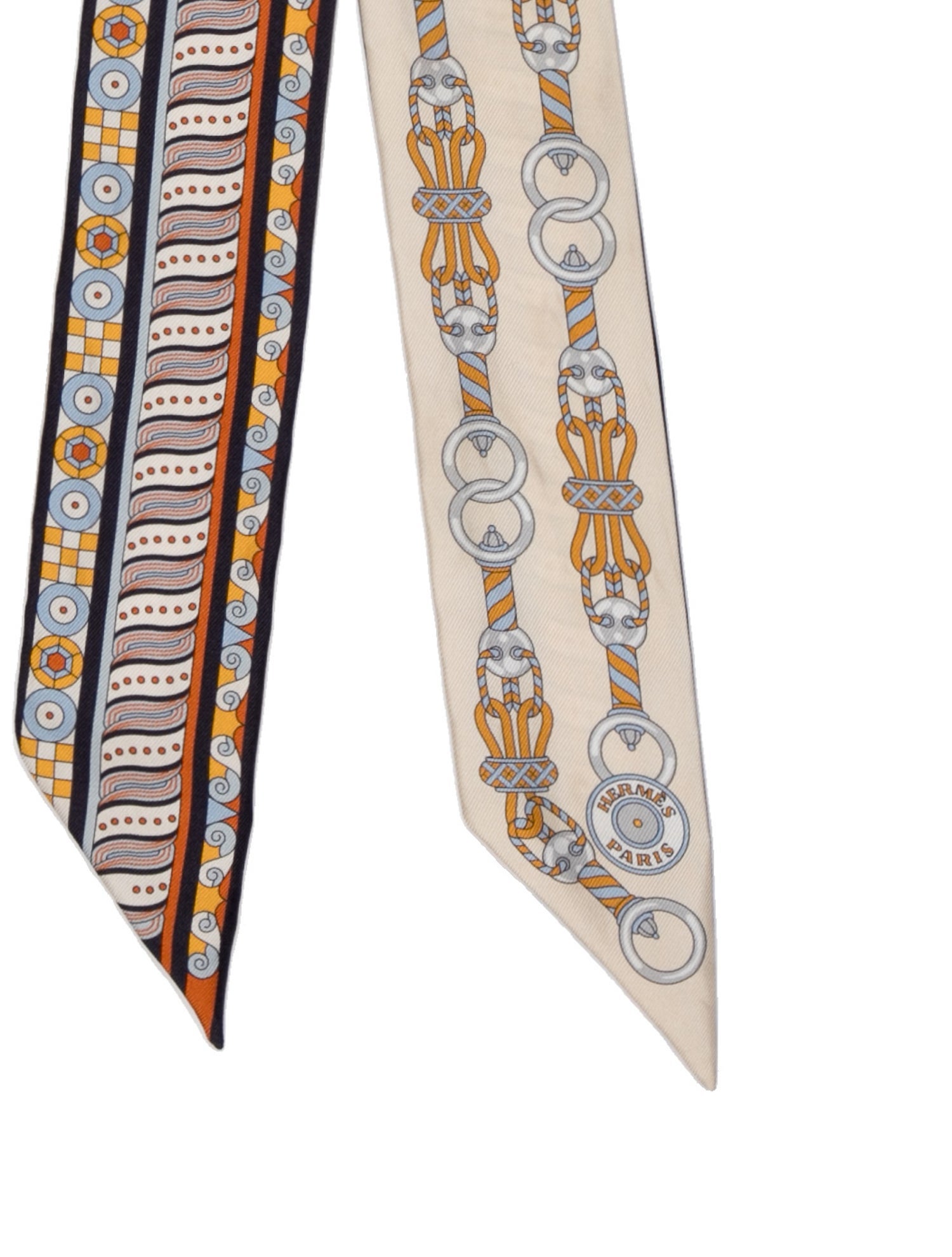 Hermès Harnais en Rosace Silk Twilly Scarf