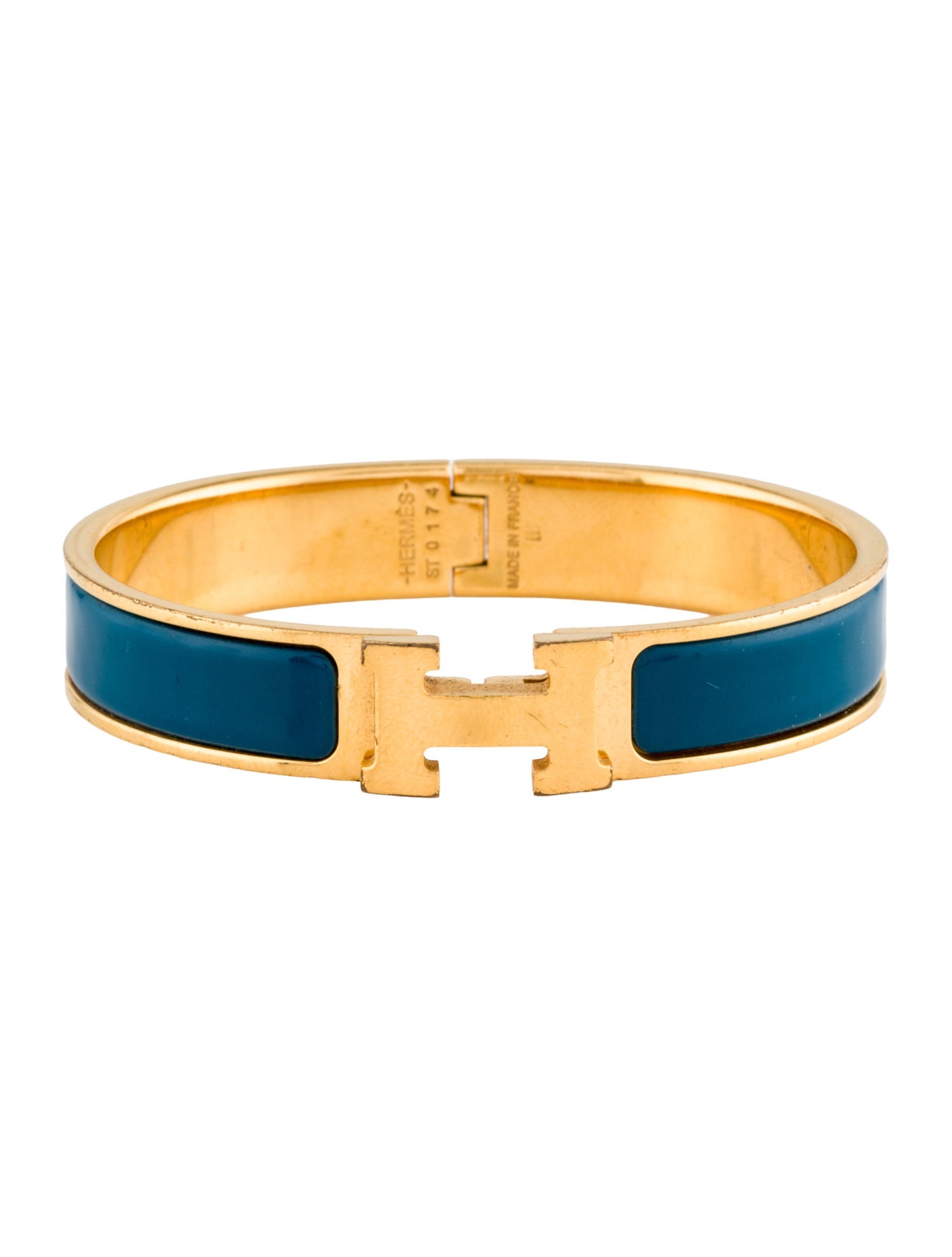 Hermès Enamel Clic H Bangle Bracelet