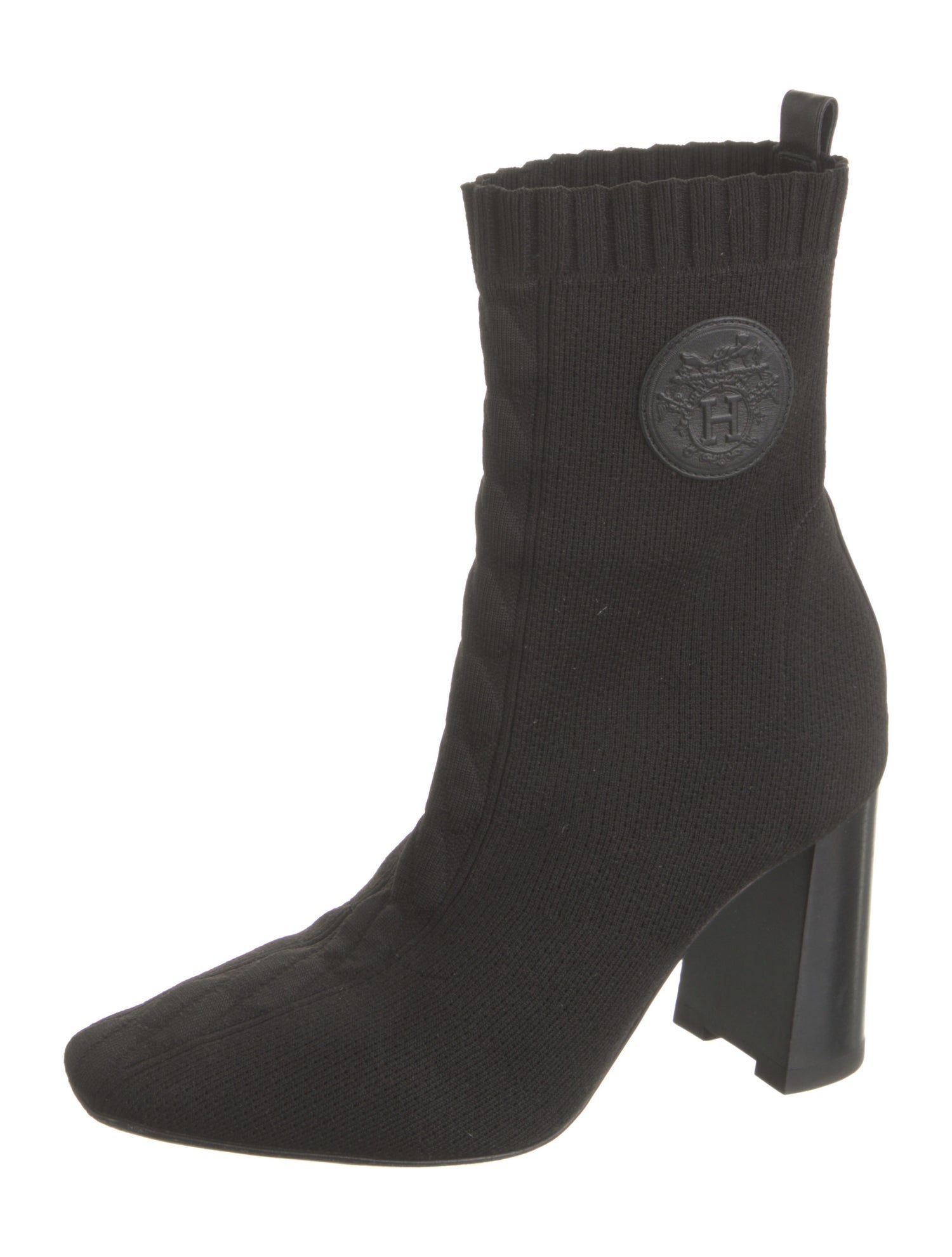 Hermès Volver 60 Leather Trim Embellishment Sock Boots