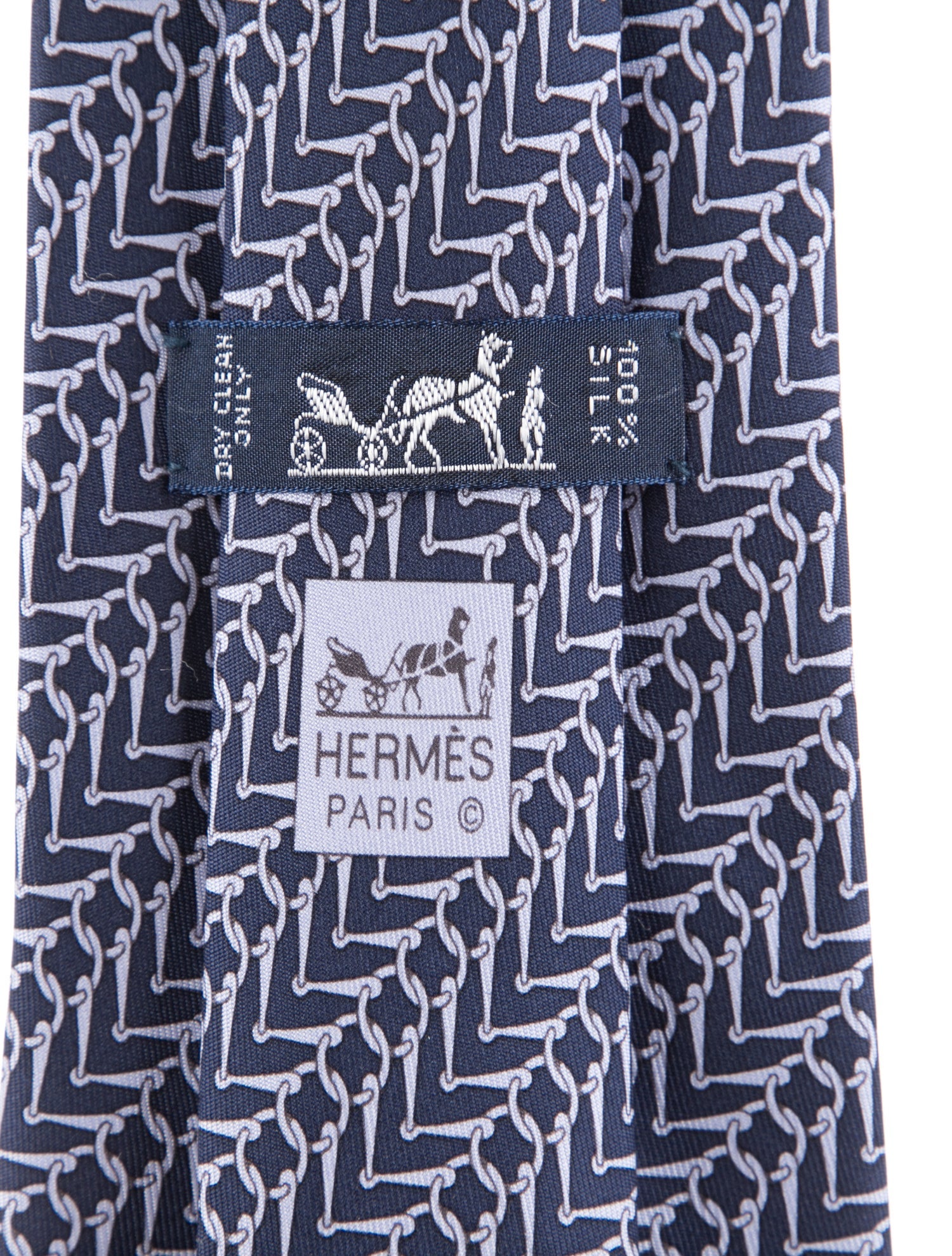 Hermès pattern print tie