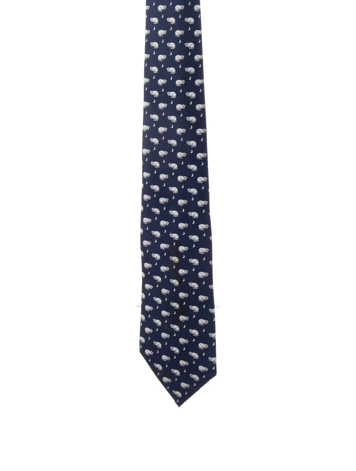 Hermès pattern print tie