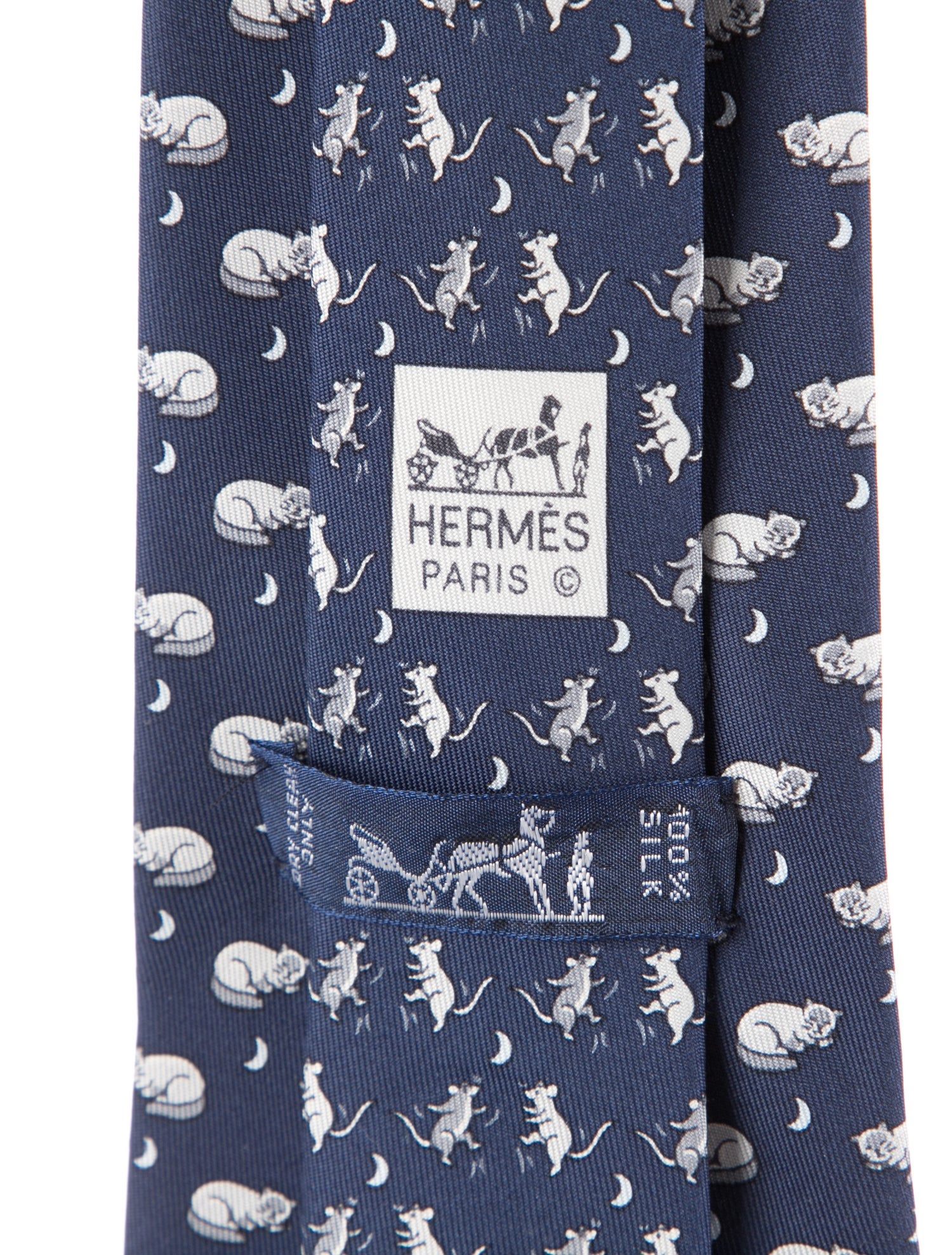 Hermès pattern print tie