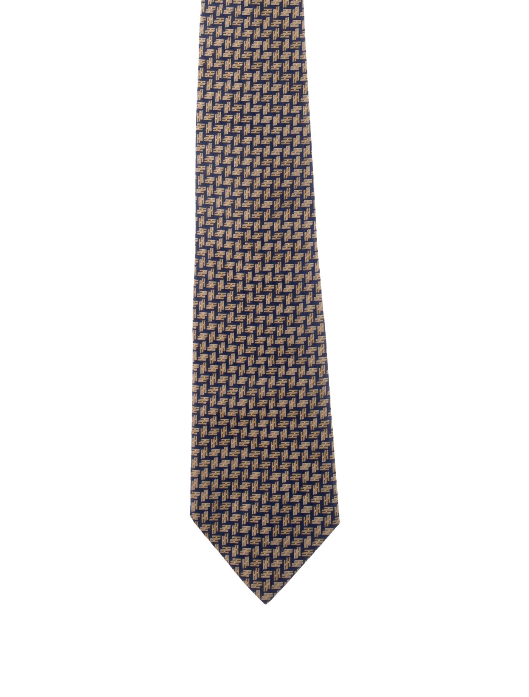 Hermès pattern print tie