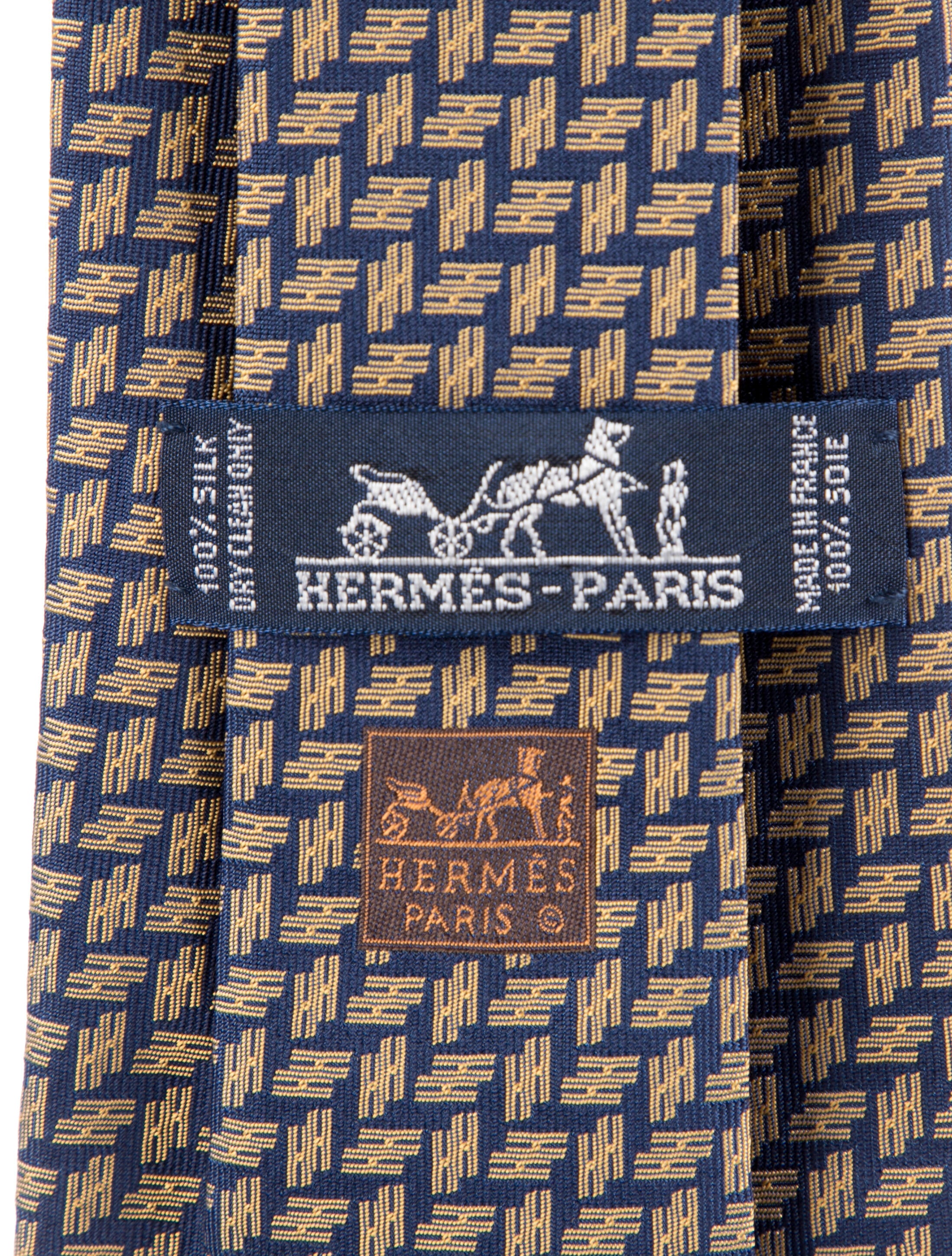 Hermès pattern print tie