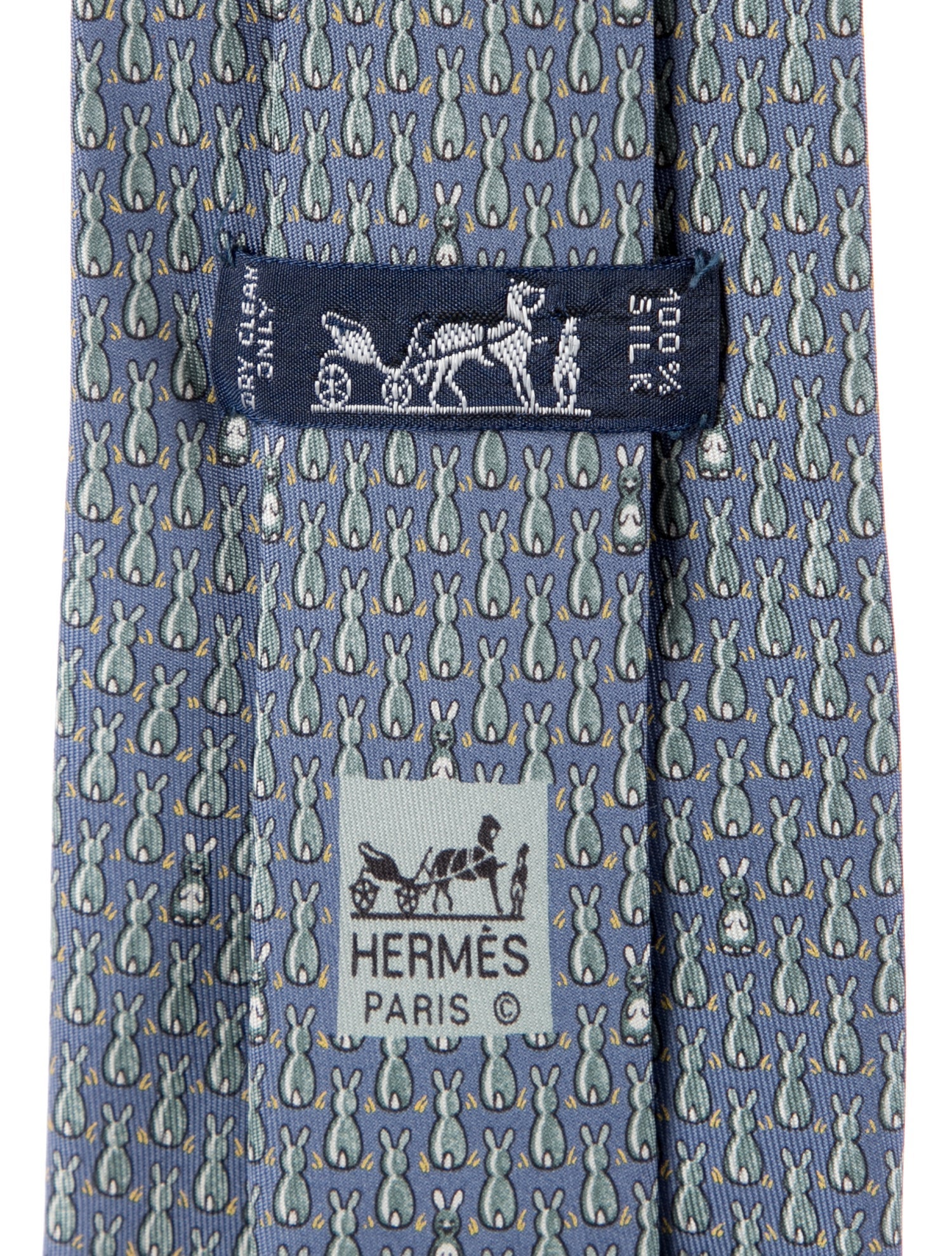 Hermès Blue Patterned Tie