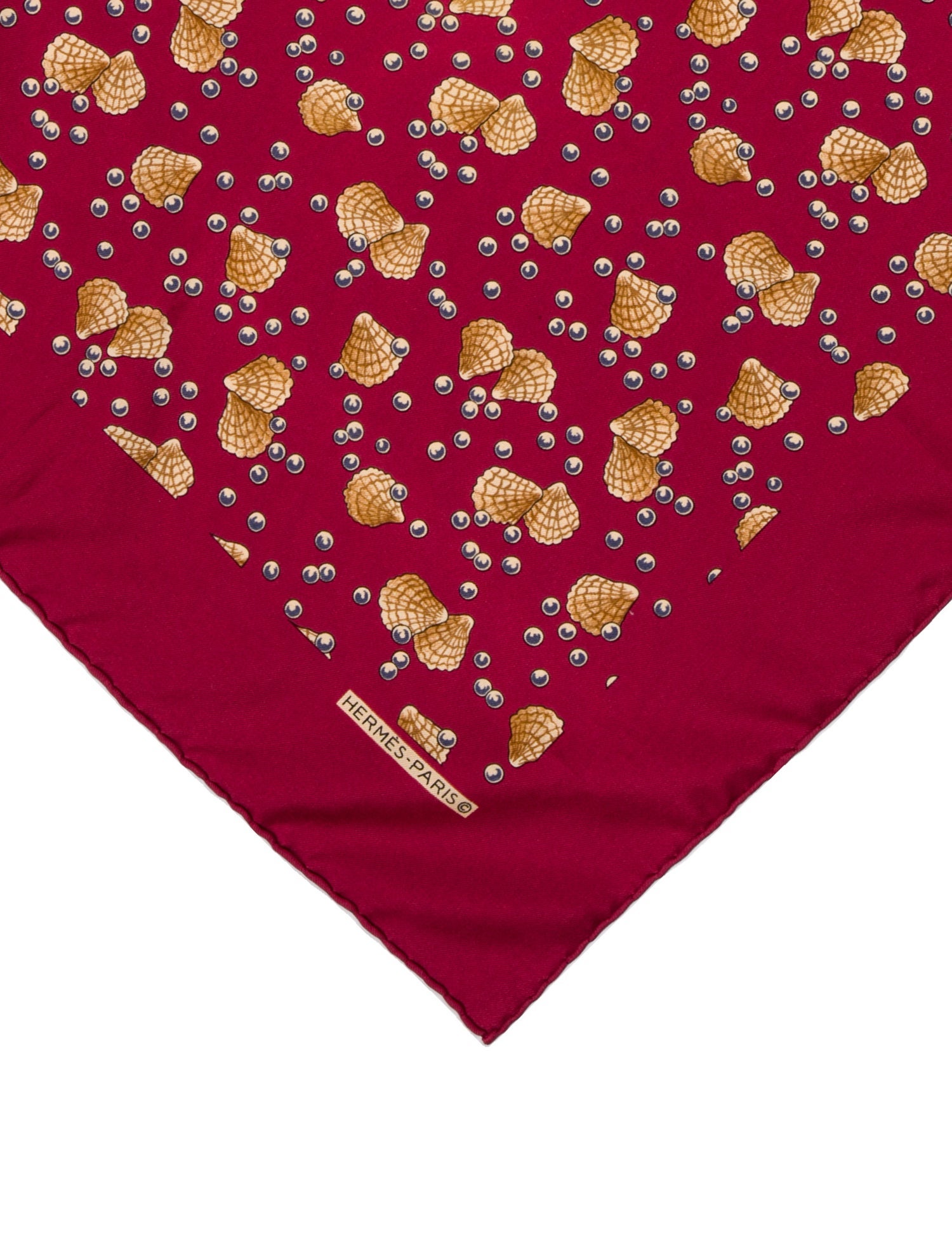 Hermès Seashell Silk Pocket Square