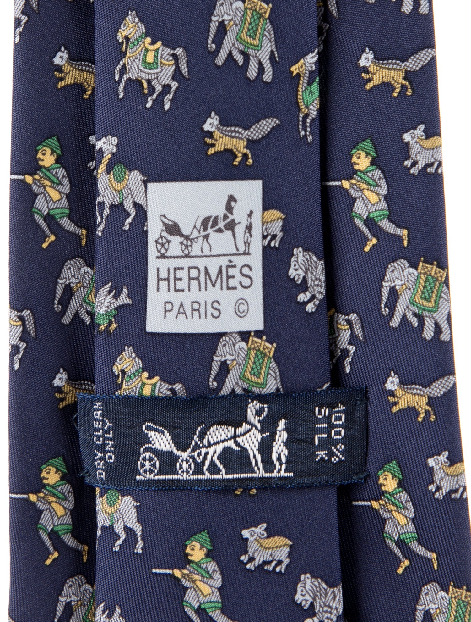 Hermès Patterned Silk Tie