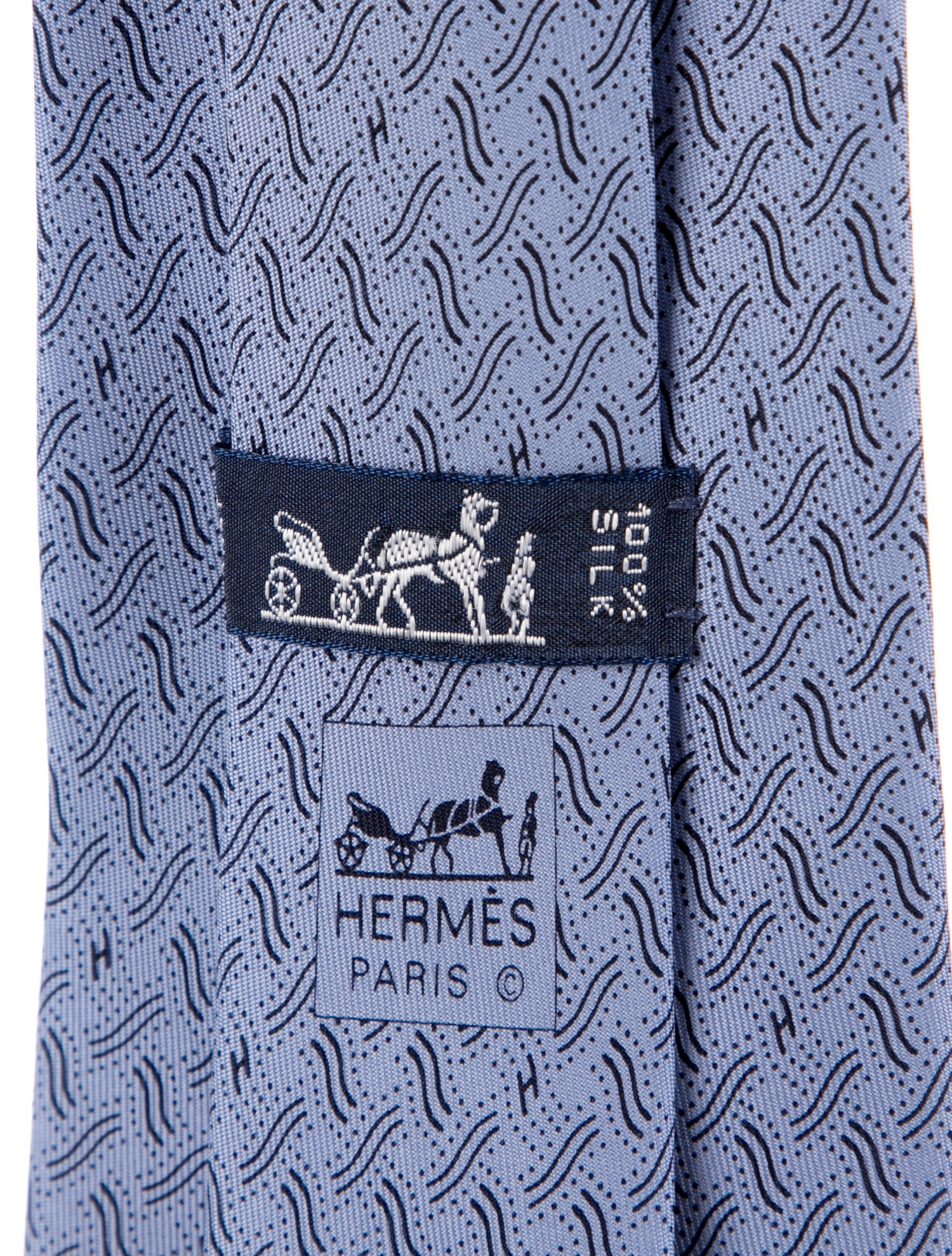Hermès Patterned Silk Tie
