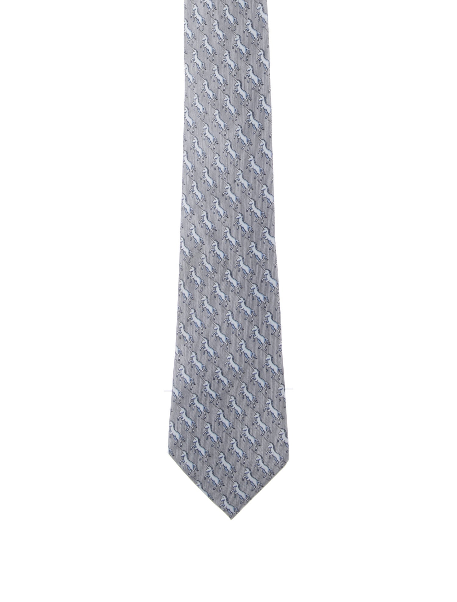 Hermès Patterned SIlk Tie