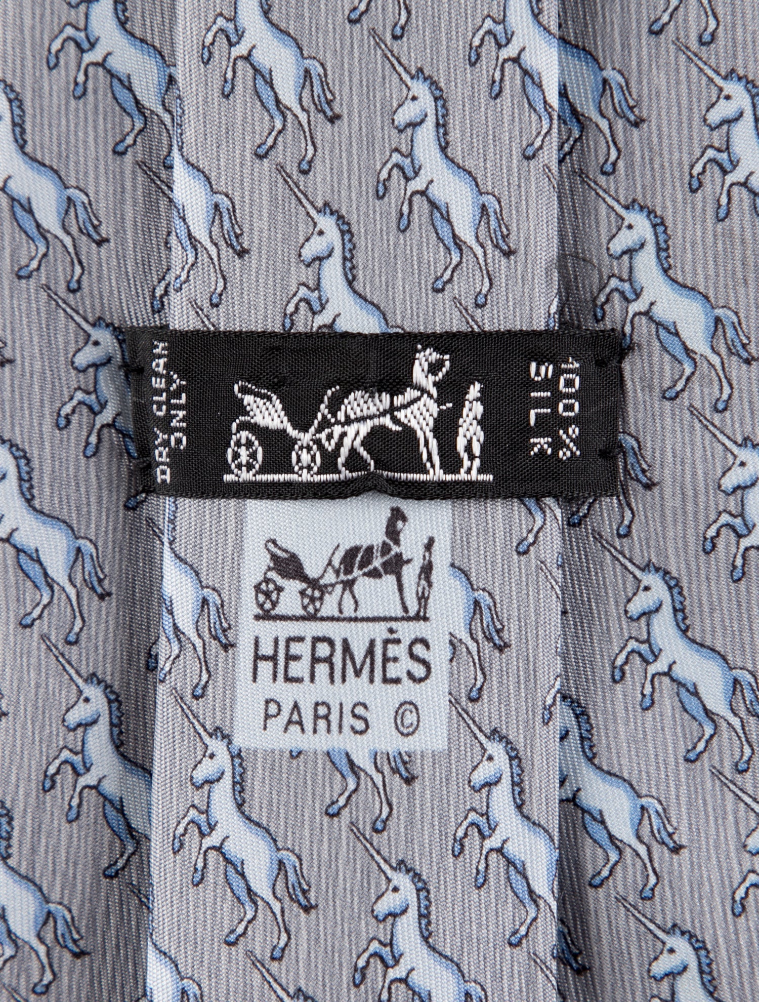 Hermès Patterned SIlk Tie