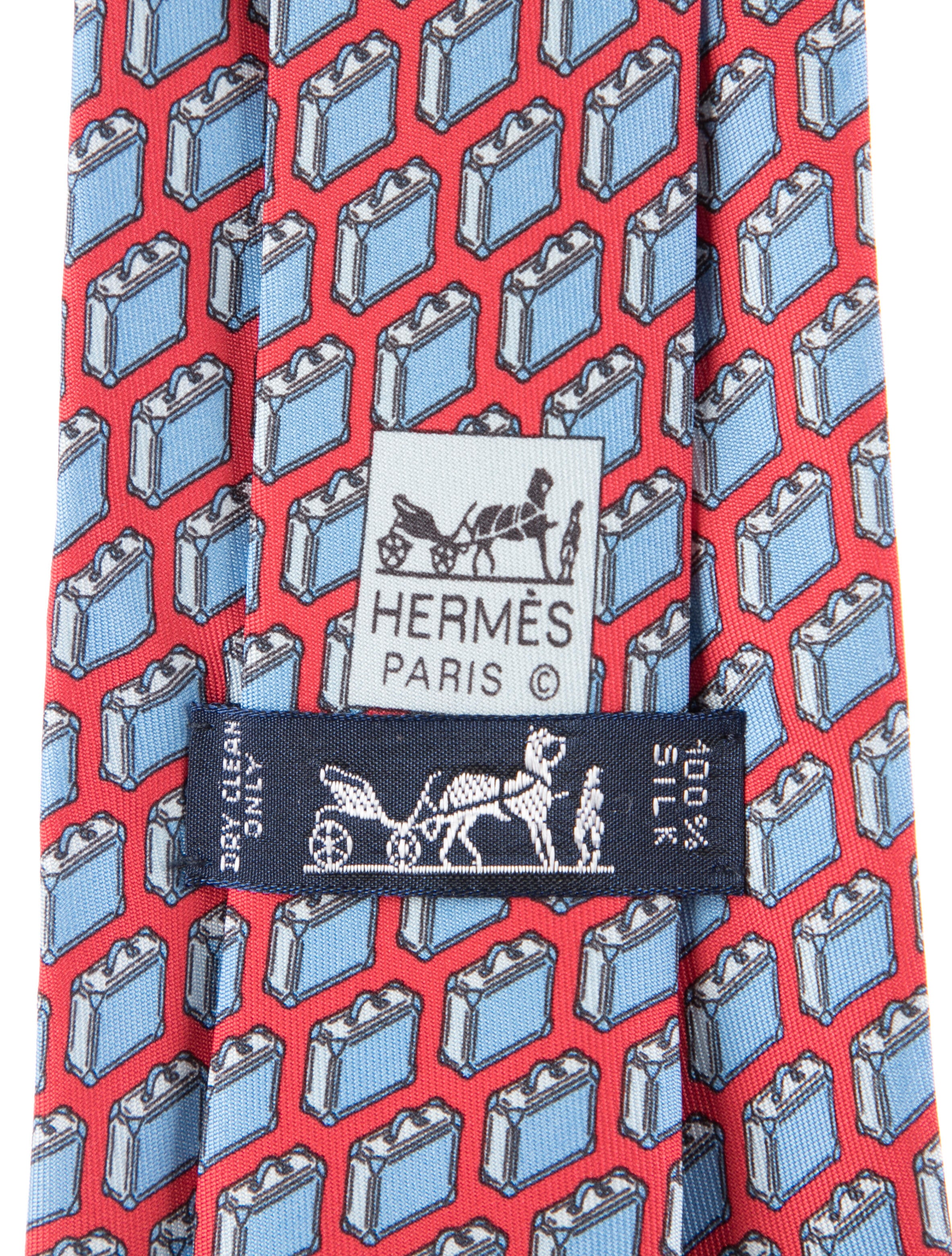 Hermès pattern print tie