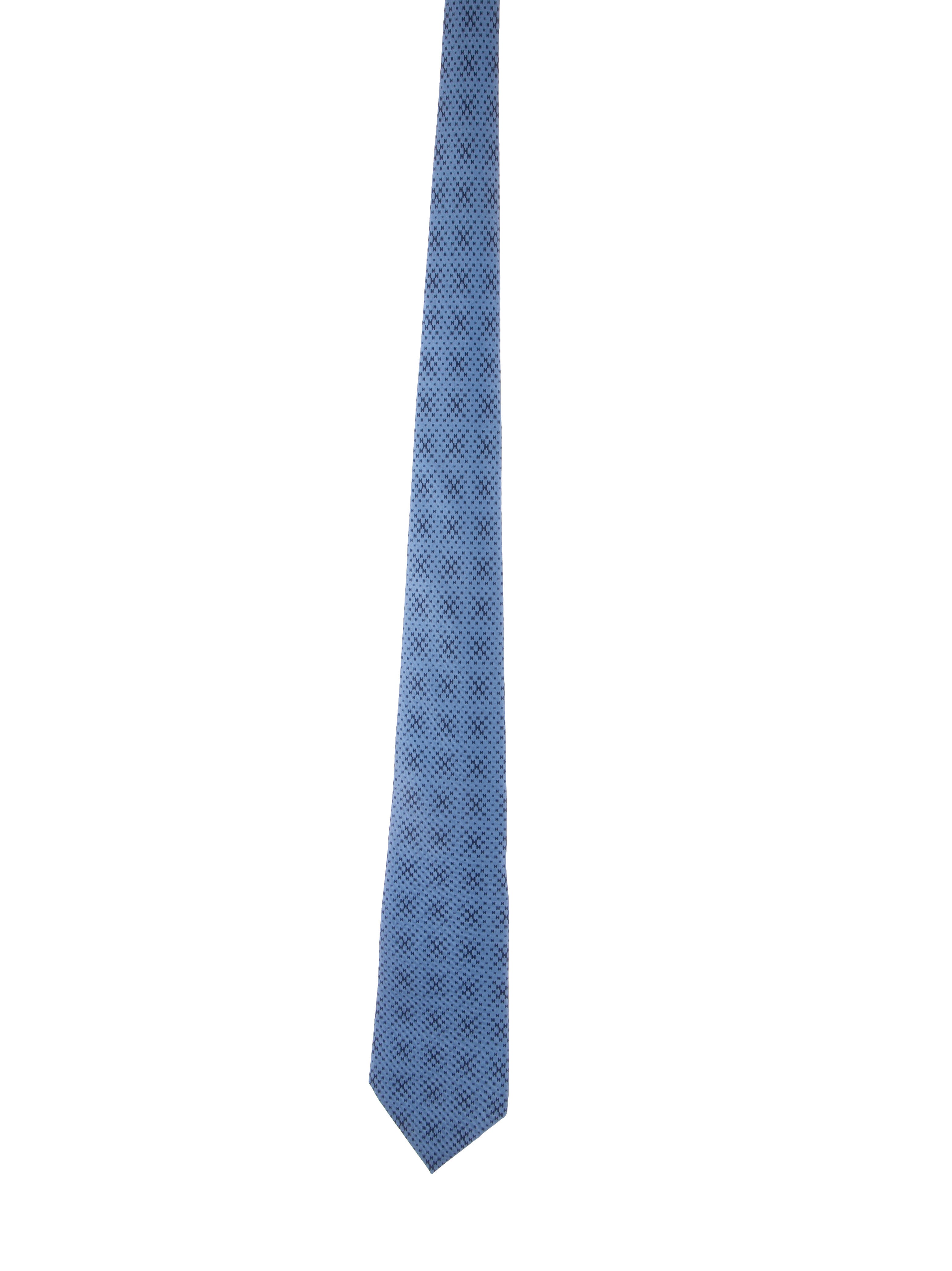 Hermès pattern print tie