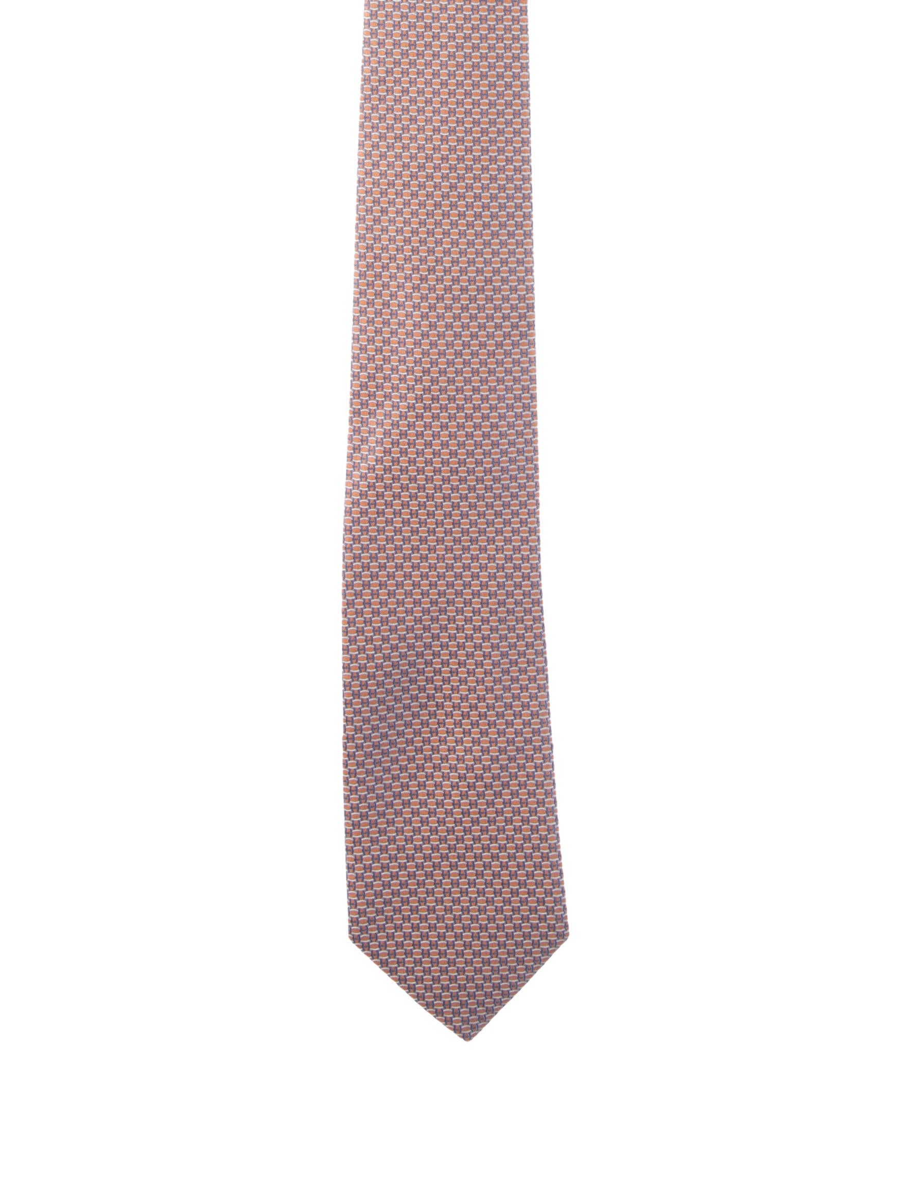 Hermès Patterned Silk Tie