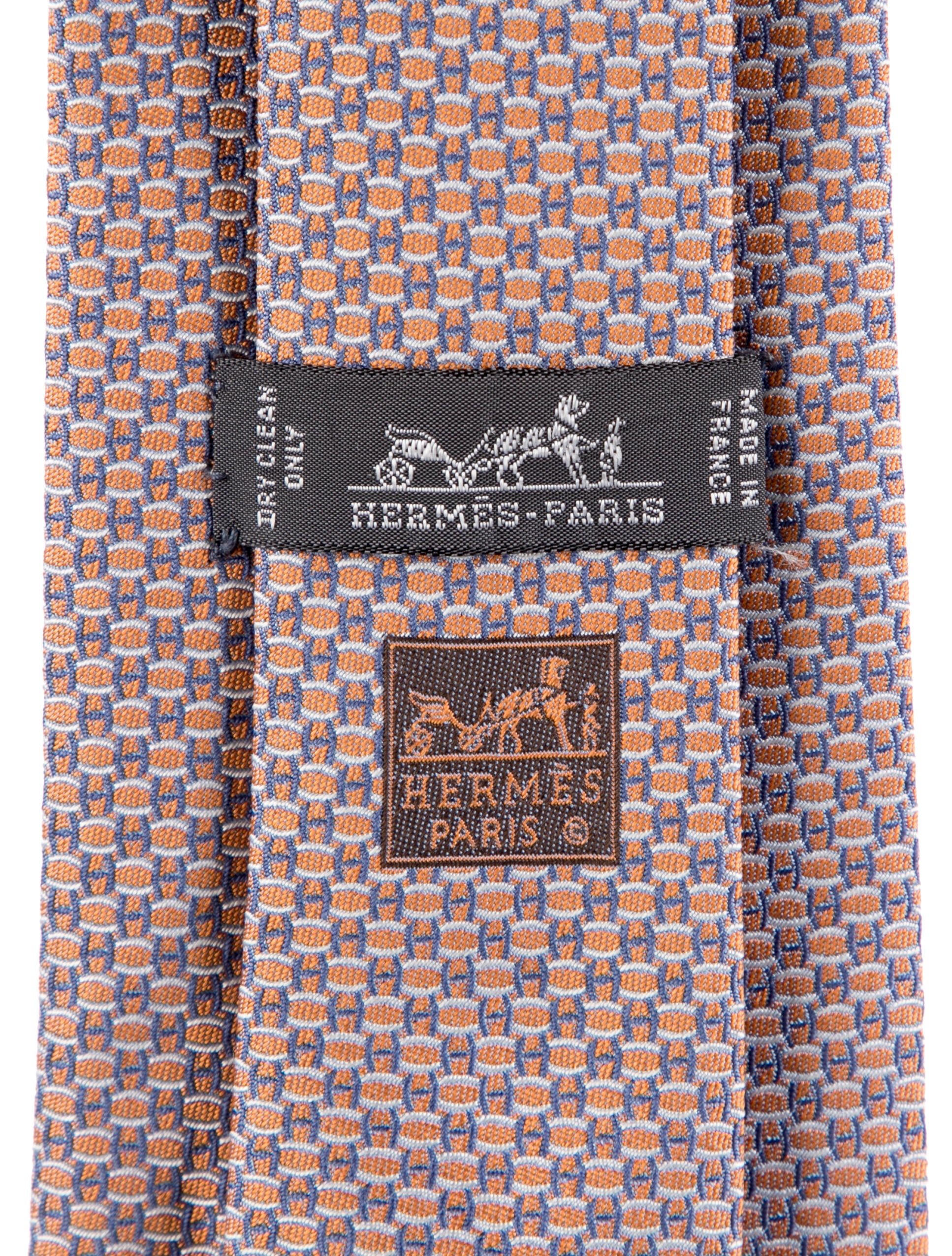 Hermès Patterned Silk Tie