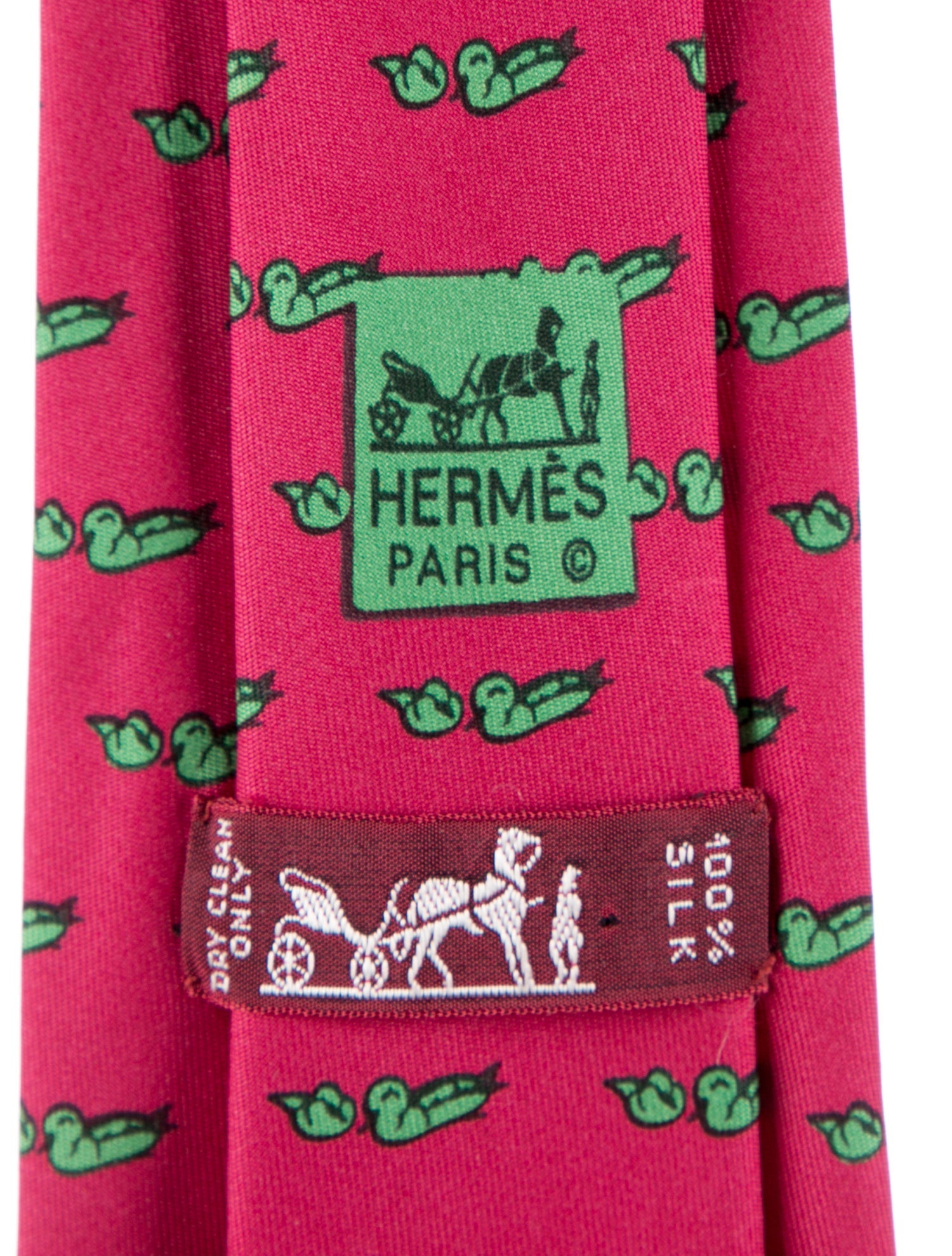 Hermès pattern print tie