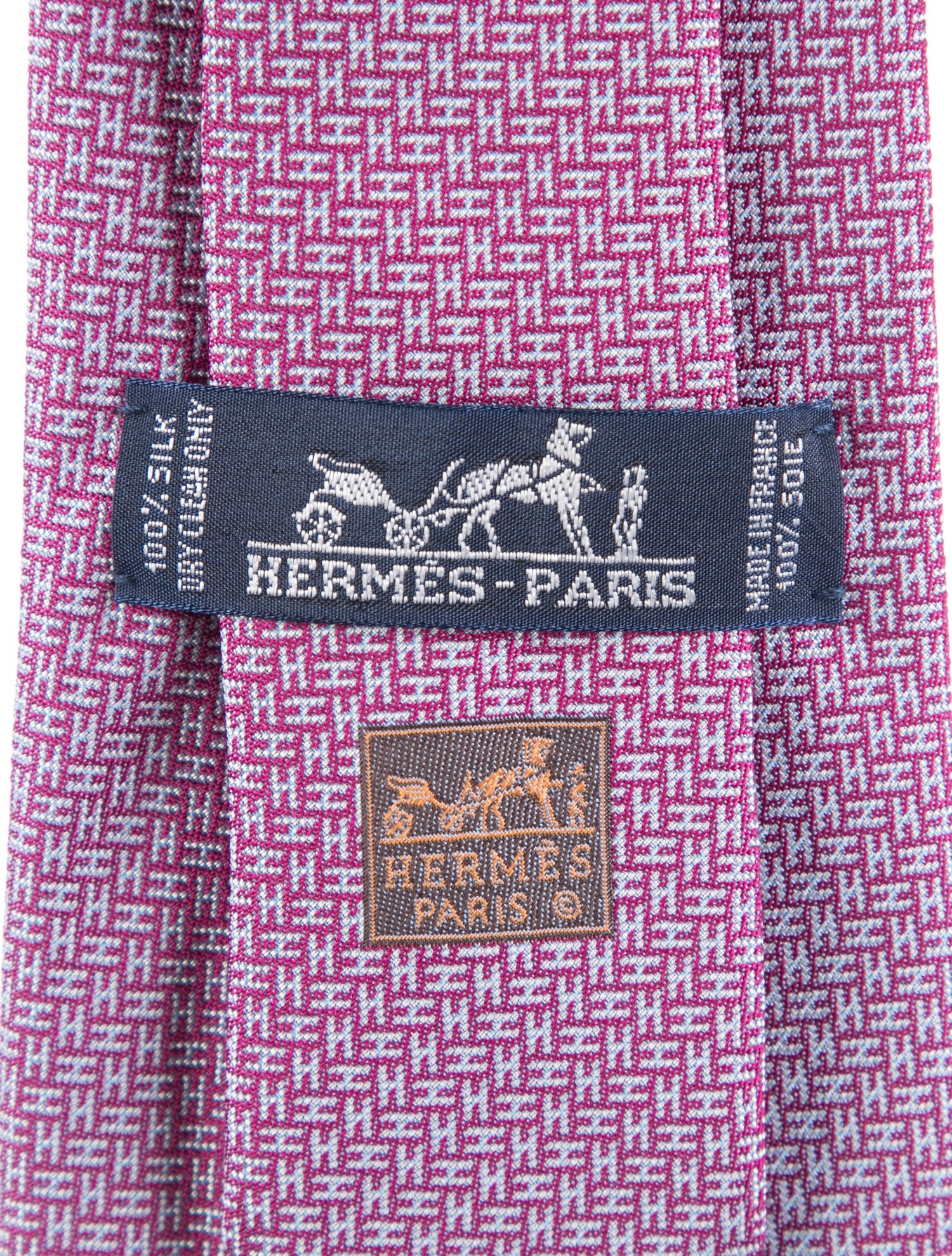 Hermès pattern print tie