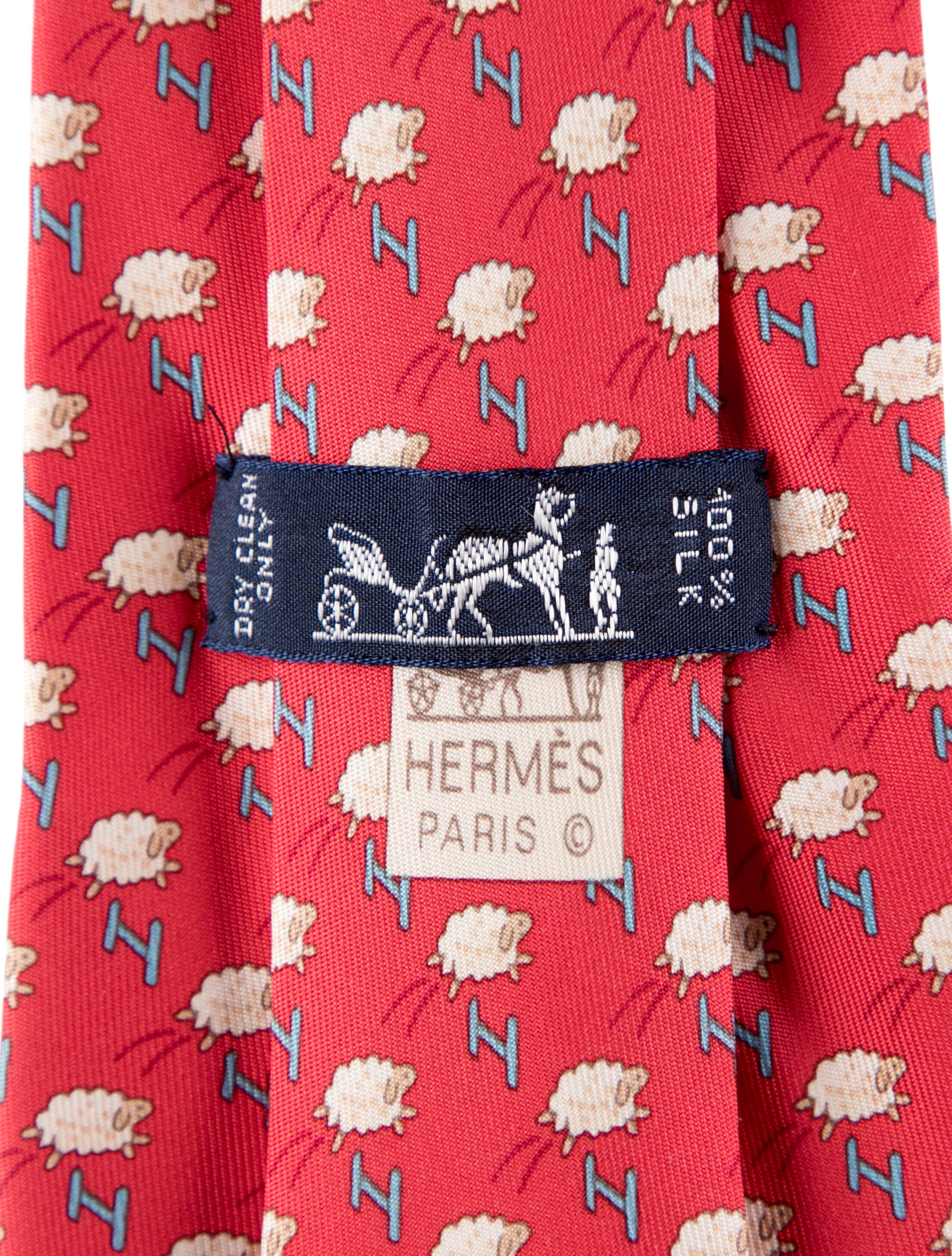Hermès pattern print tie
