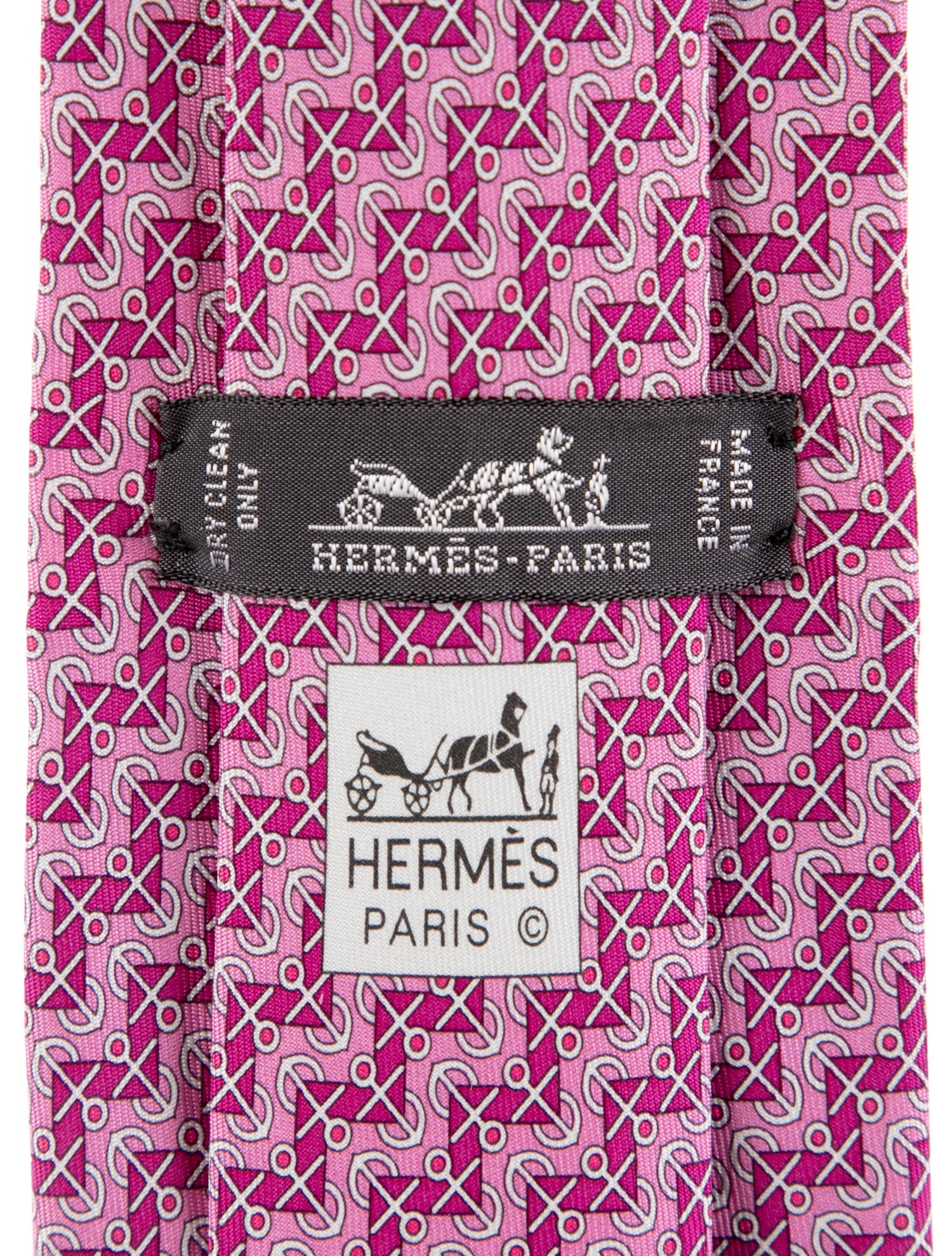 Hermès pattern print tie